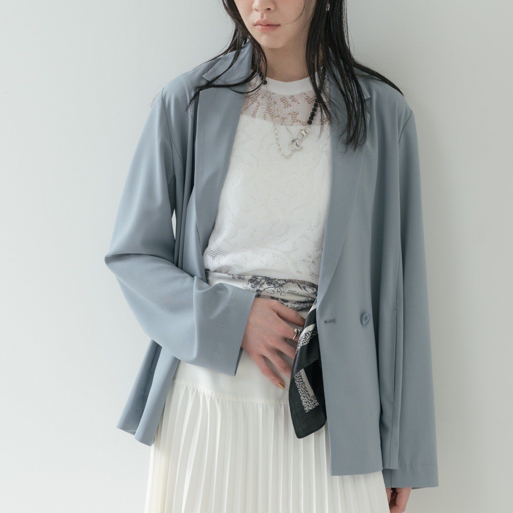 GALLEST「Comfy SET UP｜ダブルブレストイージージャケット【セットアップ対応／通勤／カセット服】」|テーラードジャケット|