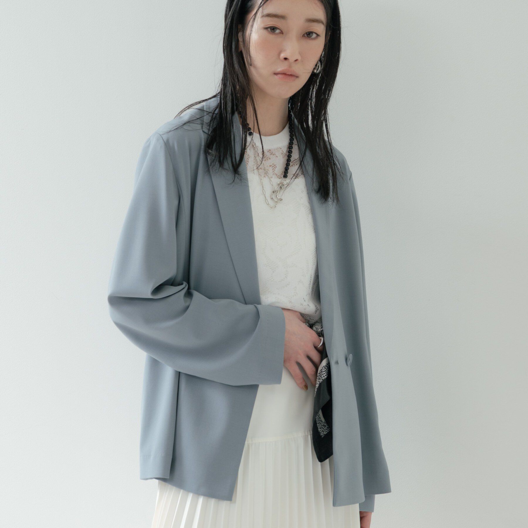 GALLEST「Comfy SET UP｜ダブルブレストイージージャケット【セットアップ対応／通勤／カセット服】」|テーラードジャケット|