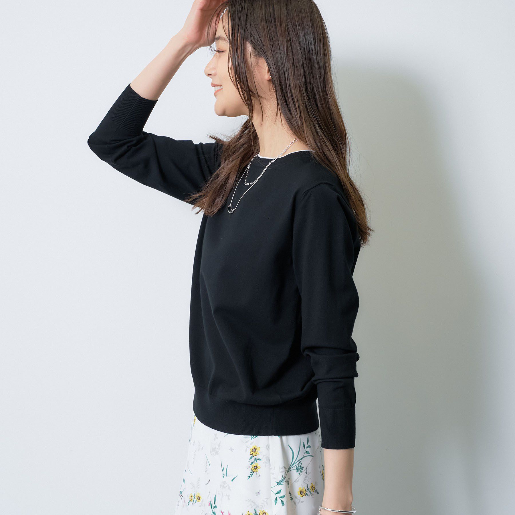 INDIVI「【洗える／アンサンブル可能】ドルマンスリーブニット」|ニット・セーター|