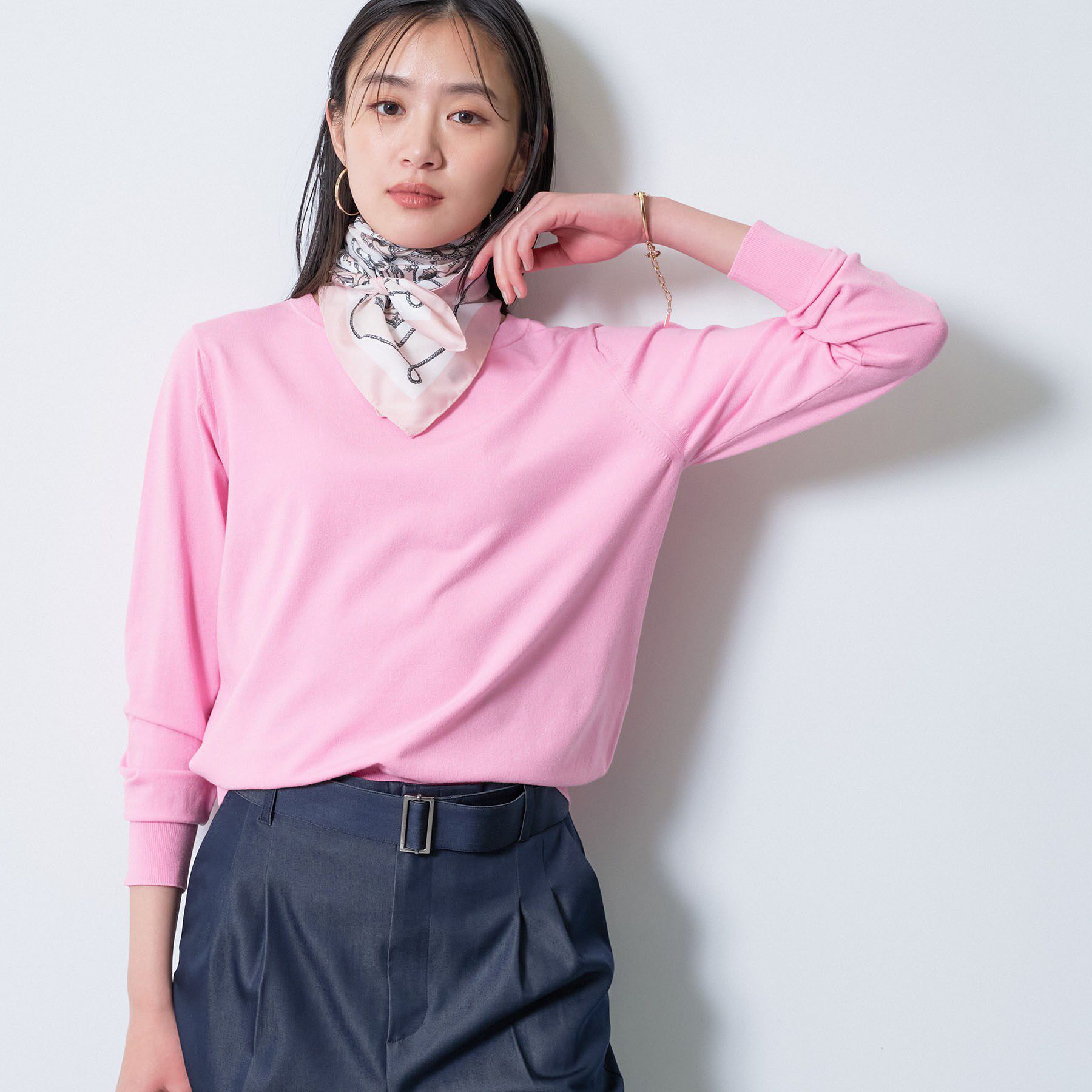 INDIVI「【洗える／アンサンブル可能】ドルマンスリーブニット」|ニット・セーター|