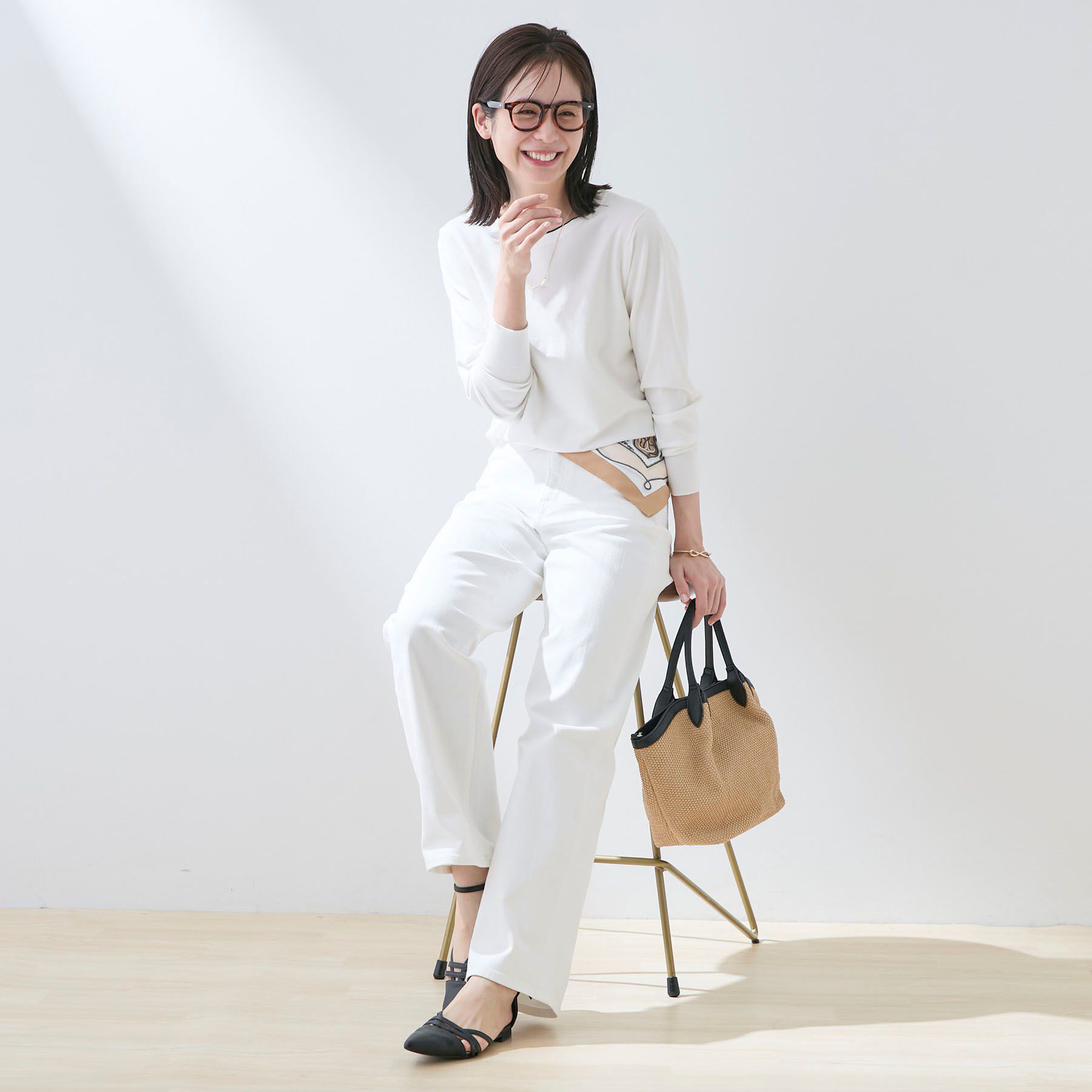 INDIVI「【洗える／アンサンブル可能】ドルマンスリーブニット」|ニット・セーター|