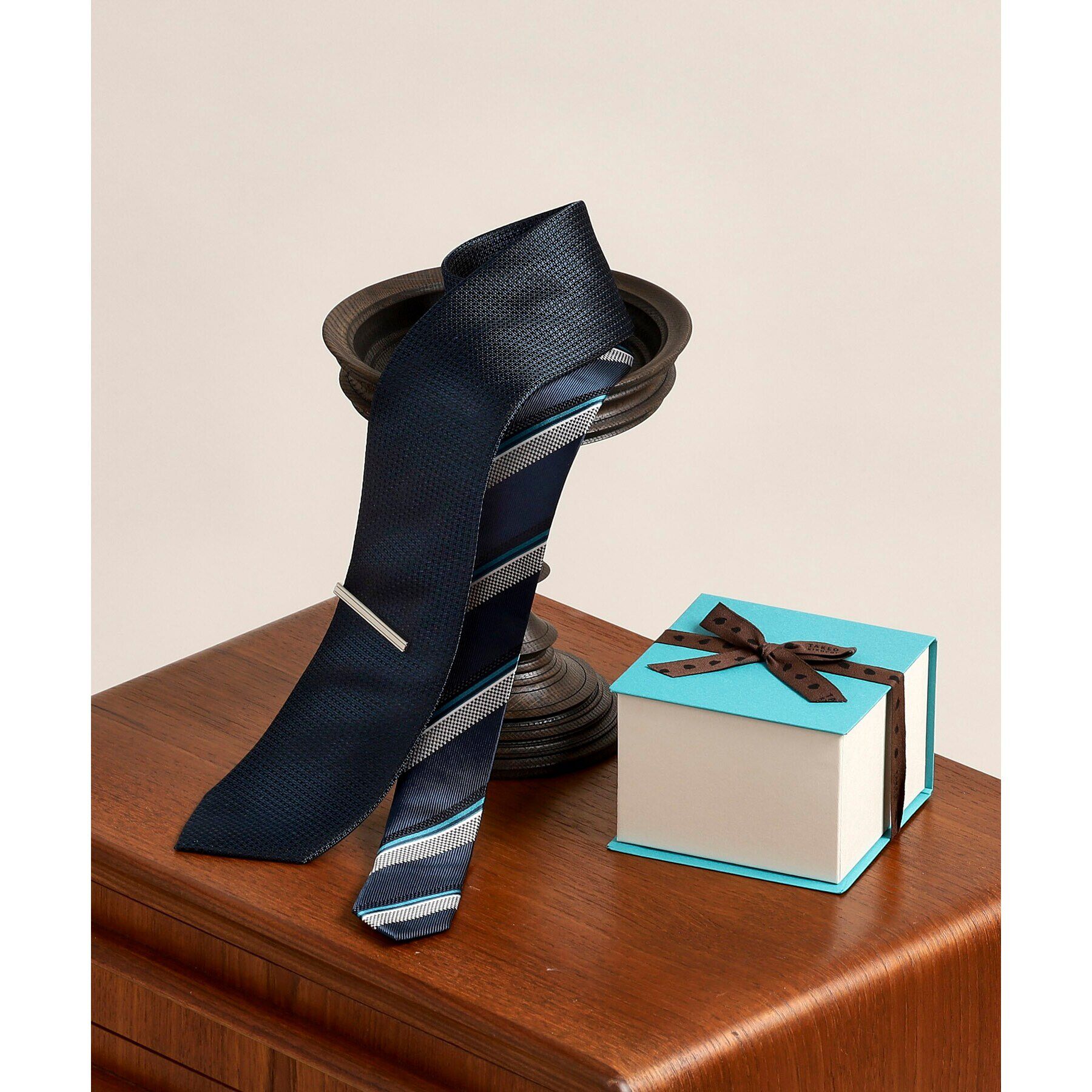 TAKEO KIKUCHI「ムジネクタイ&タイバー カラーBOXセット」|ネクタイ・蝶ネクタイ|グリーン(022)