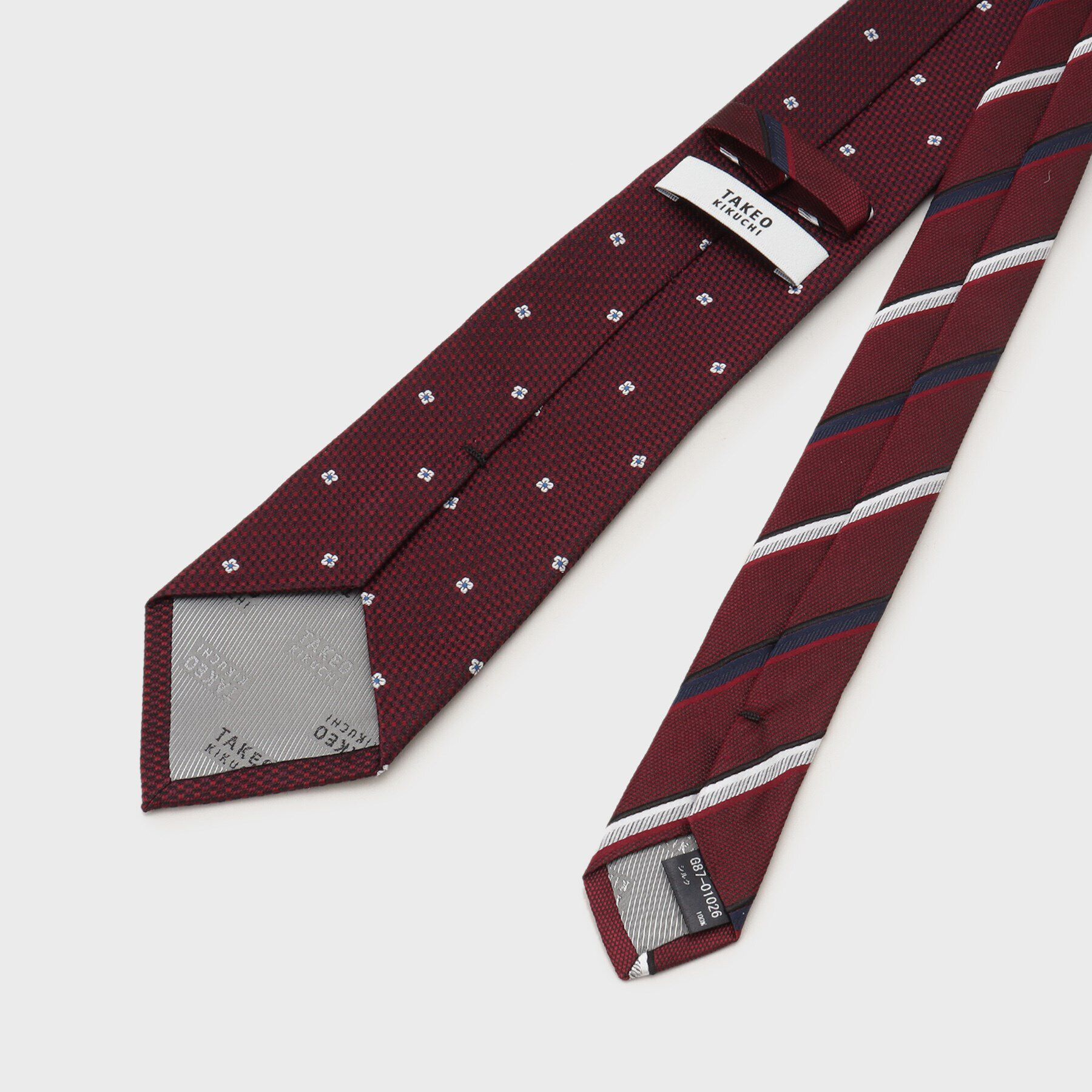 TAKEO KIKUCHI「フラワードットネクタイ＆タイバー カラーBOXセット」|ネクタイ・蝶ネクタイ|