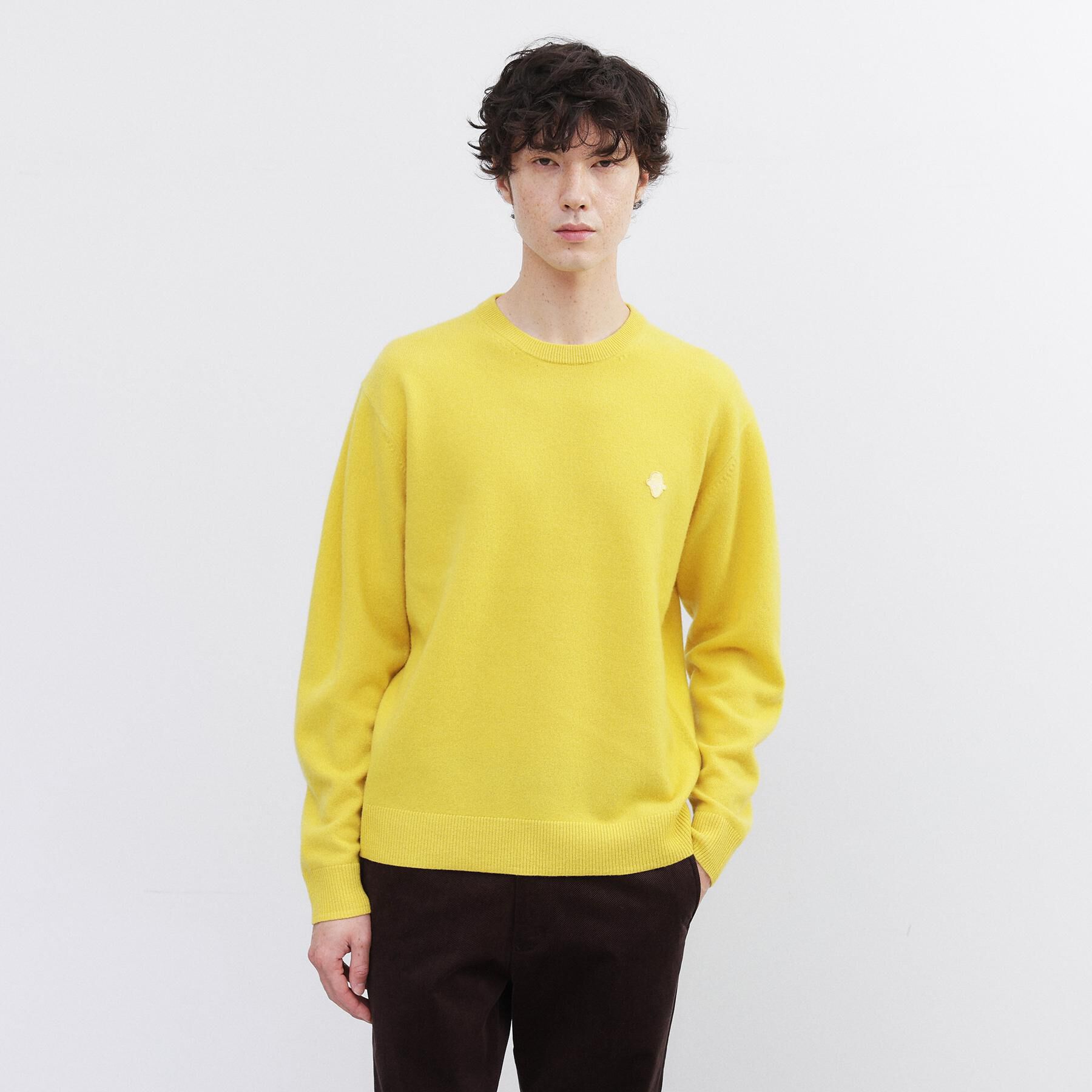 TAKEO KIKUCHI「【Air Palette Knit】ワンポイント カラーニット プルオーバー」|ニット・セーター|