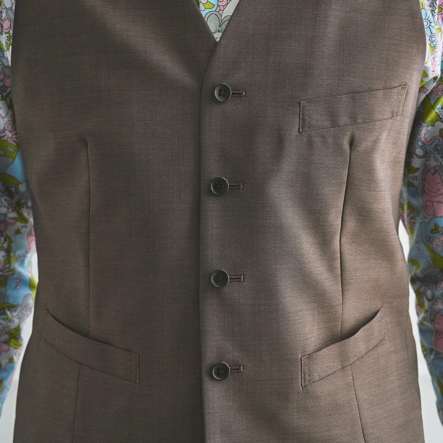 TAKEO KIKUCHI「【BOWLER HAT LABEL】TWトロピカルシャンブレー JAZZベスト」|スーツ|