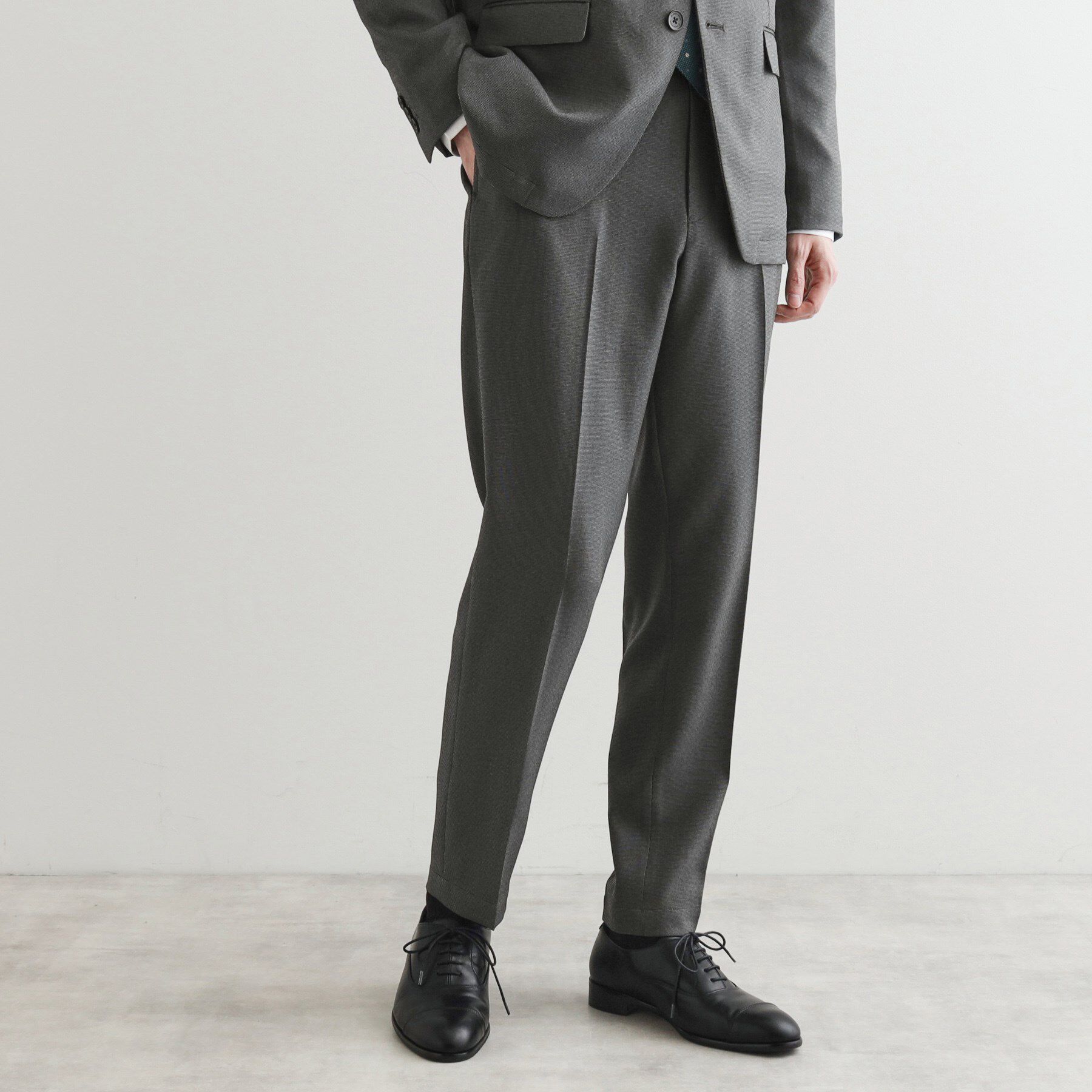 tk.TAKEO KIKUCHI「【洗える】ピンヘッドストレッチセットアップ／上下2点セット／速乾／WEB限定／ビジカジ対応」|スーツ|