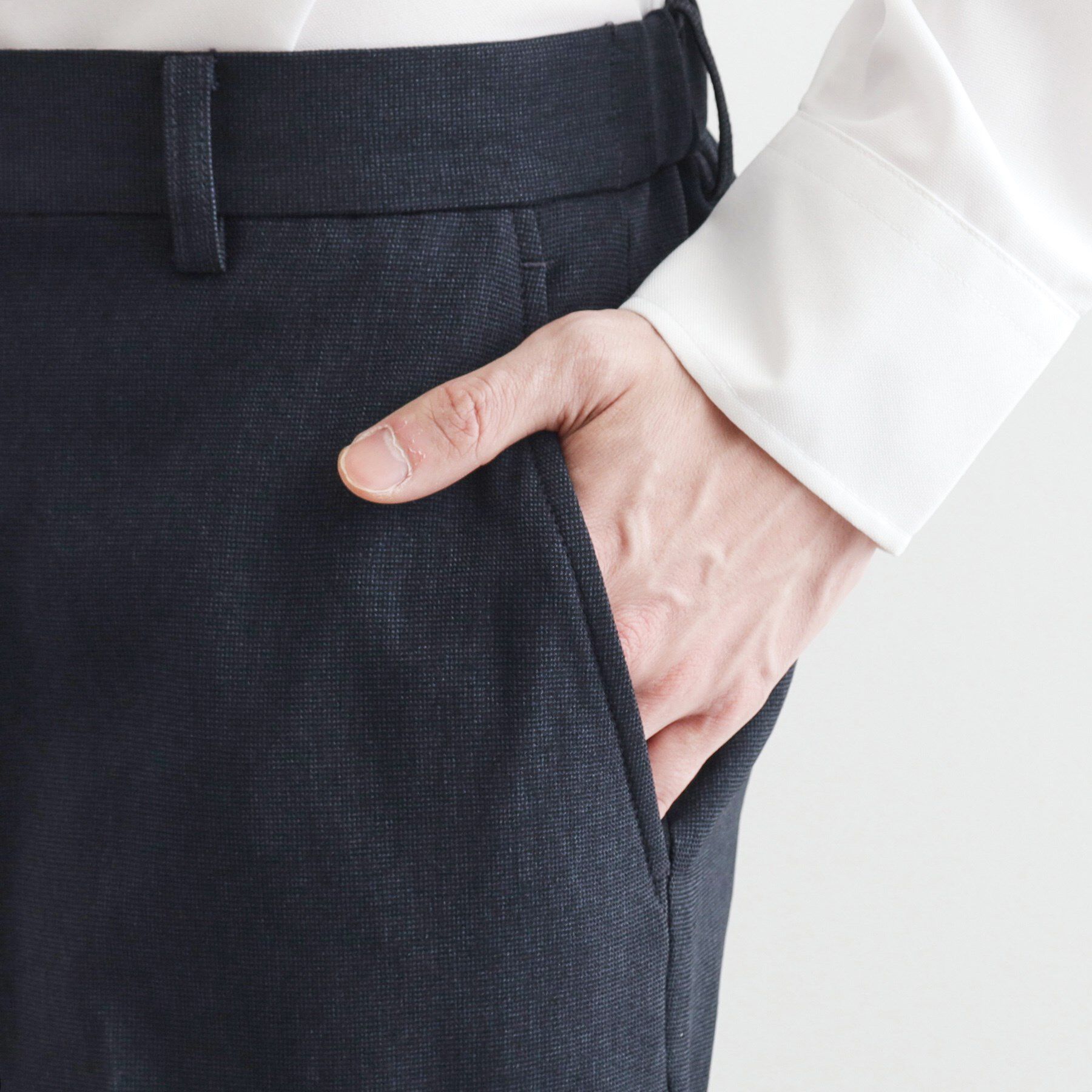 tk.TAKEO KIKUCHI「【洗える】ピンヘッドストレッチセットアップ／上下2点セット／速乾／WEB限定／ビジカジ対応」|スーツ|