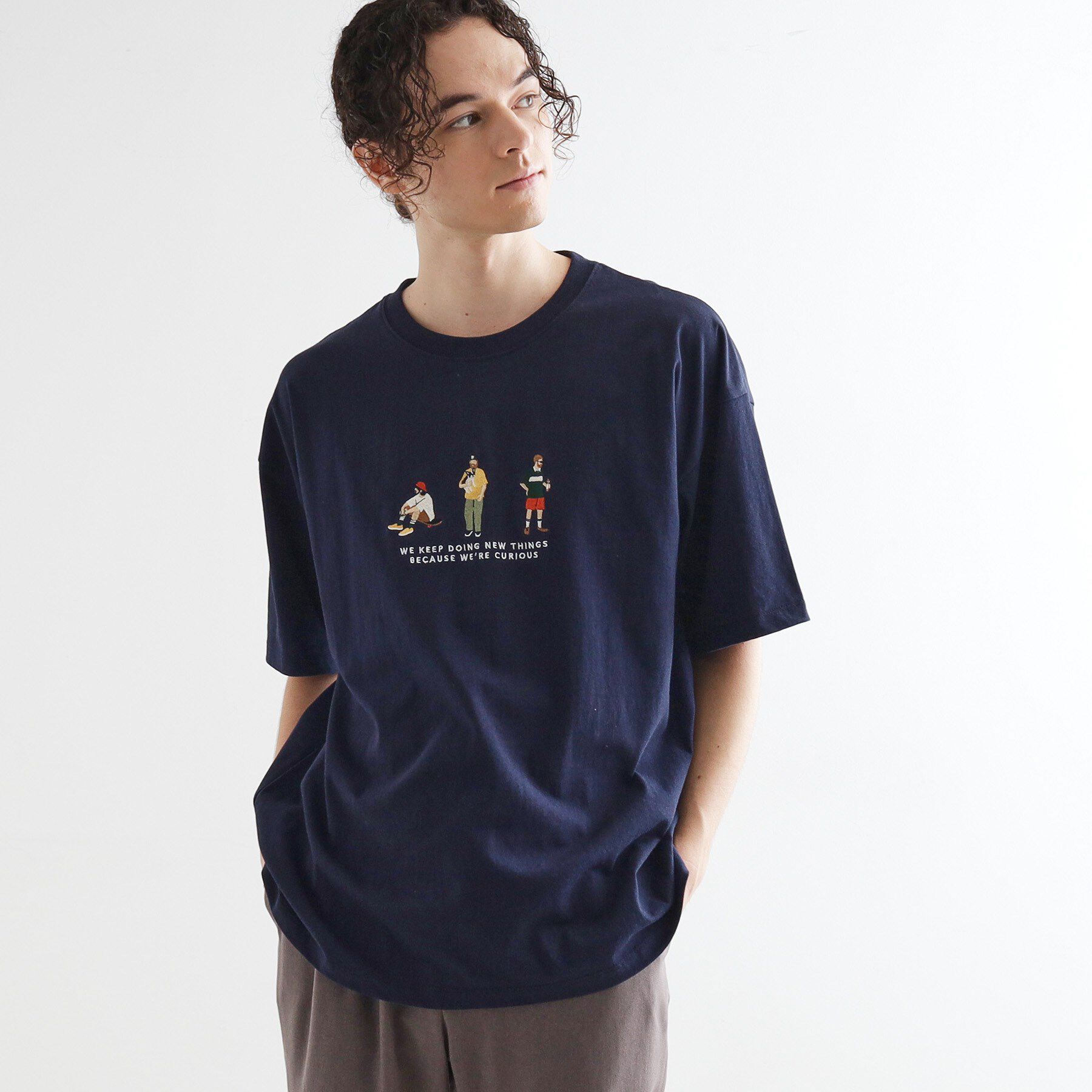 tk.TAKEO KIKUCHI「ピープル刺繍Tシャツ」|Tシャツ・カットソー|