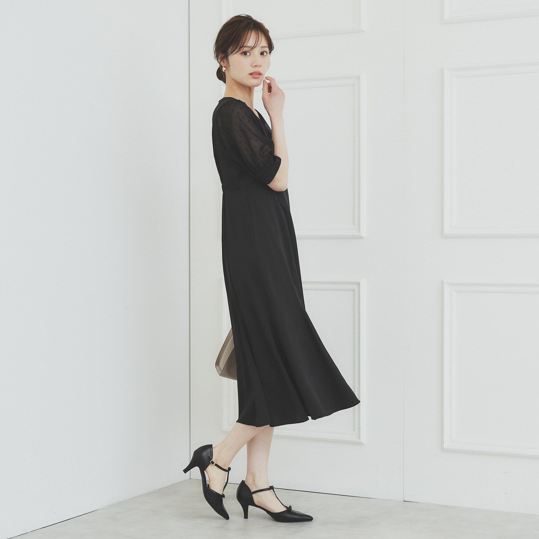 index「マーメイドサテンワンピース【洗濯機洗い可/イージーアイロン】」|ワンピース|