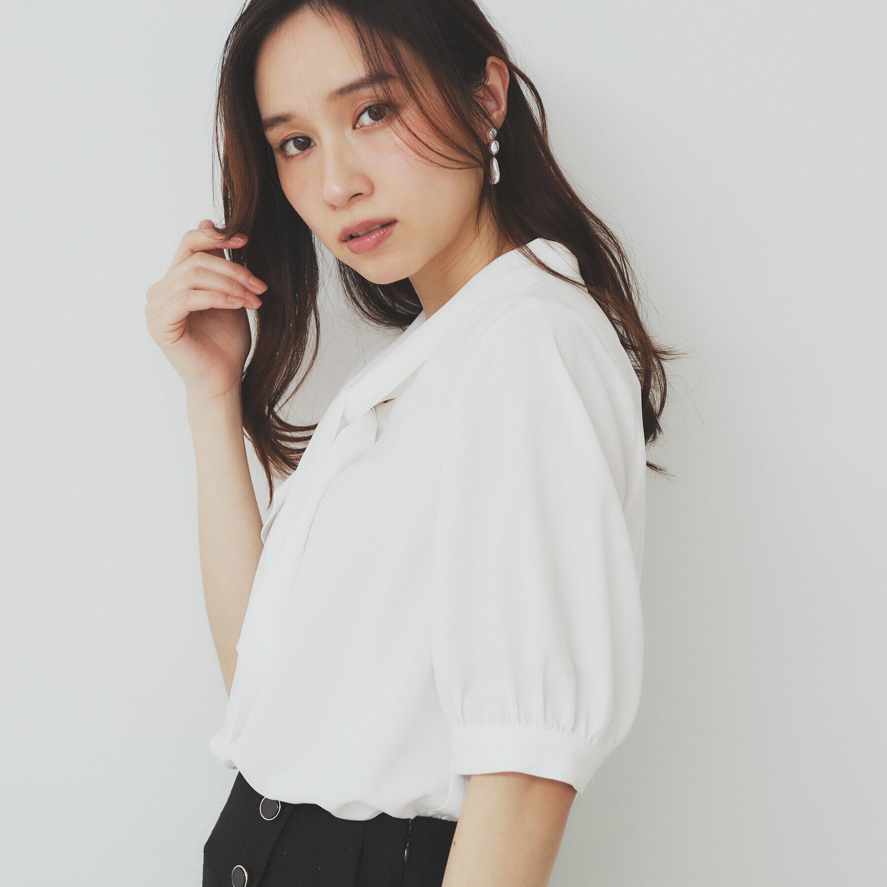 index「ラッフルボウタイブラウス【洗濯機洗い可/イージーアイロン】」|シャツ・ブラウス|