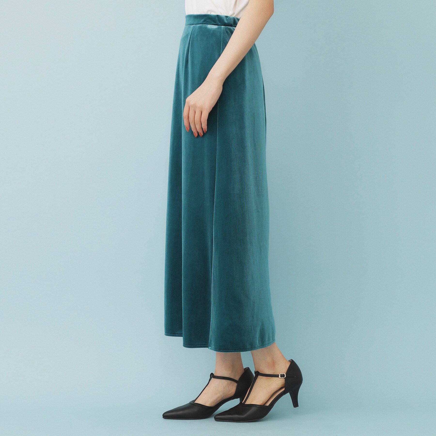 index「ベロアジャージナロースカート【洗濯機洗い可】」|スカート|