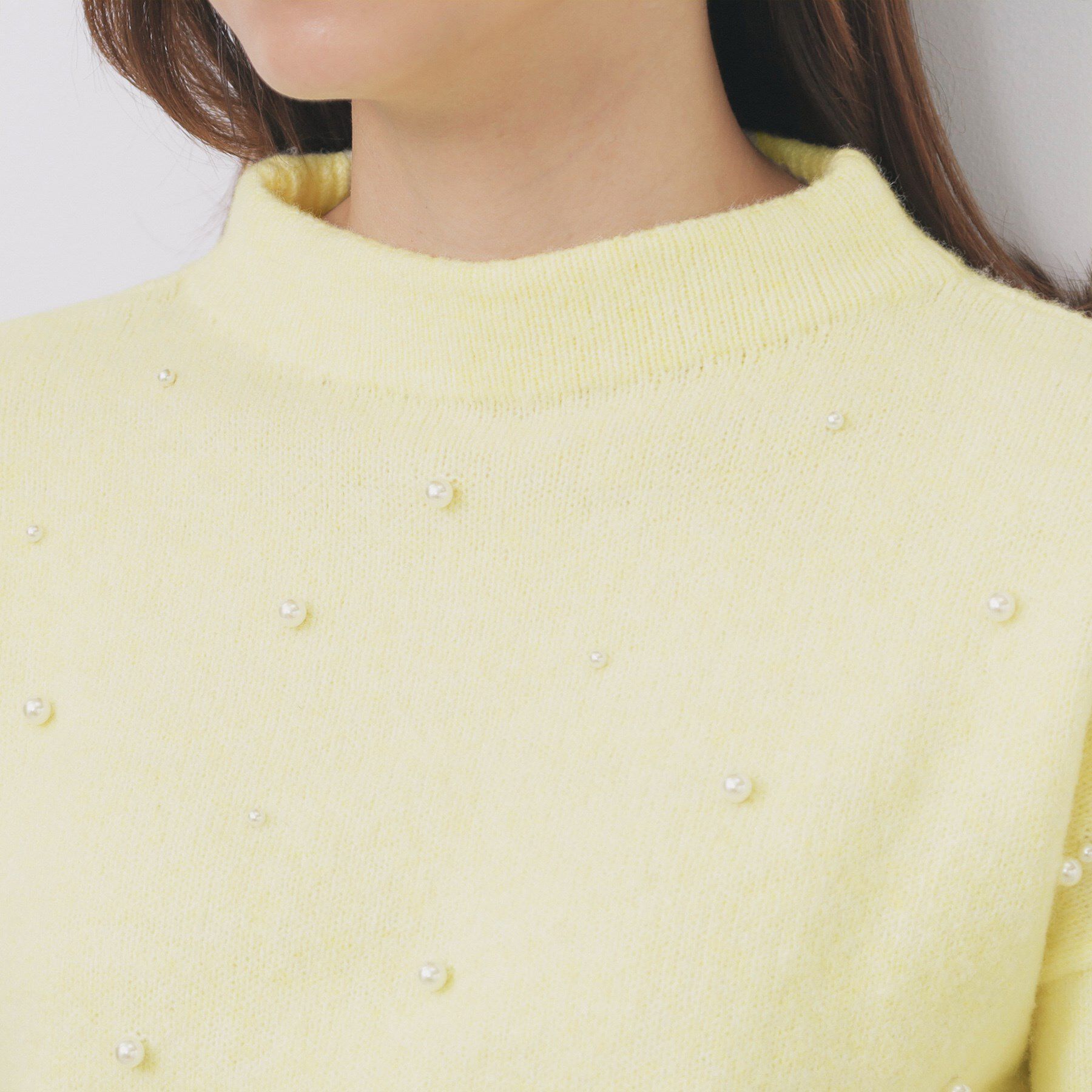 index「フェイクパールふわふわニット【洗濯機OK】」|ニット・セーター|