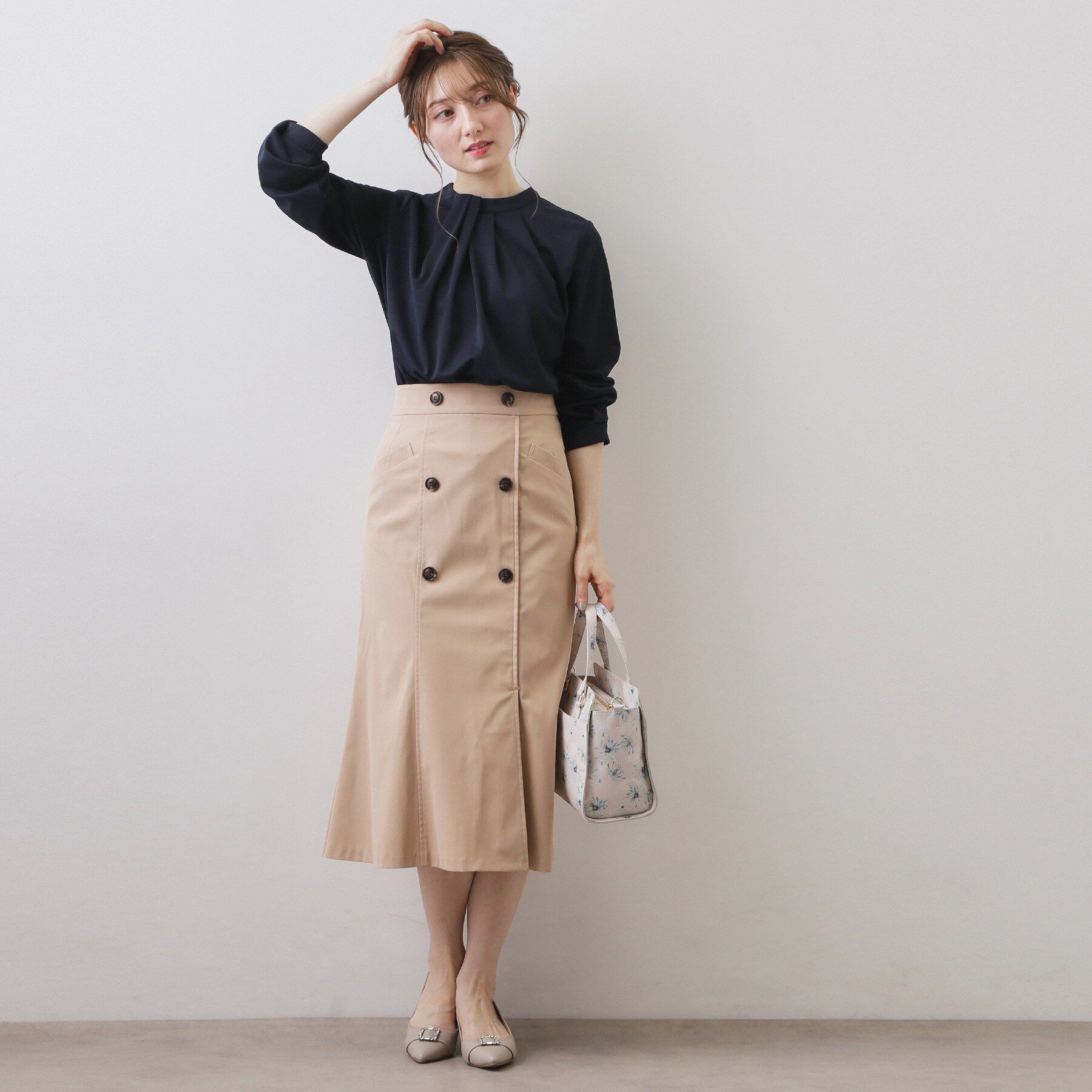 index「ランダムタックトップス【洗濯機OK/吸水速乾/接触冷感/UVケア】《5col》」|Tシャツ・カットソー|