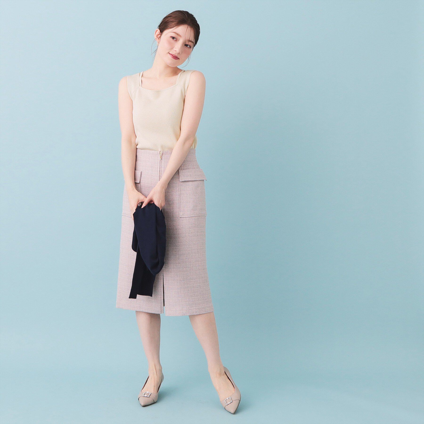 index「2Wayスクエアネックニットタンク【洗濯機OK／坑ピル】」|キャミソール|