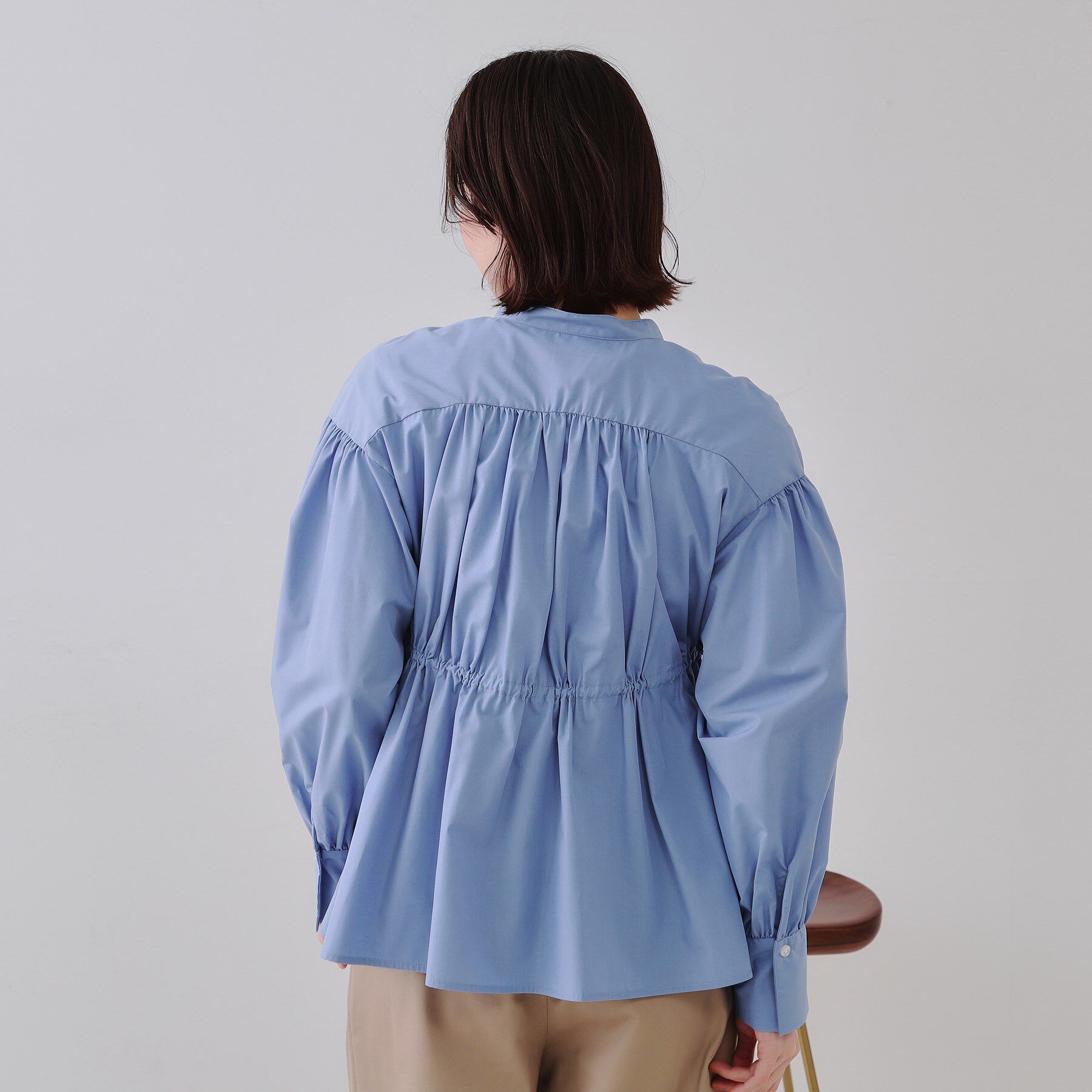 OPAQUE.CLIP「ウエストリボンペプラムシャツ【洗濯機洗い可】」|シャツ・ブラウス|