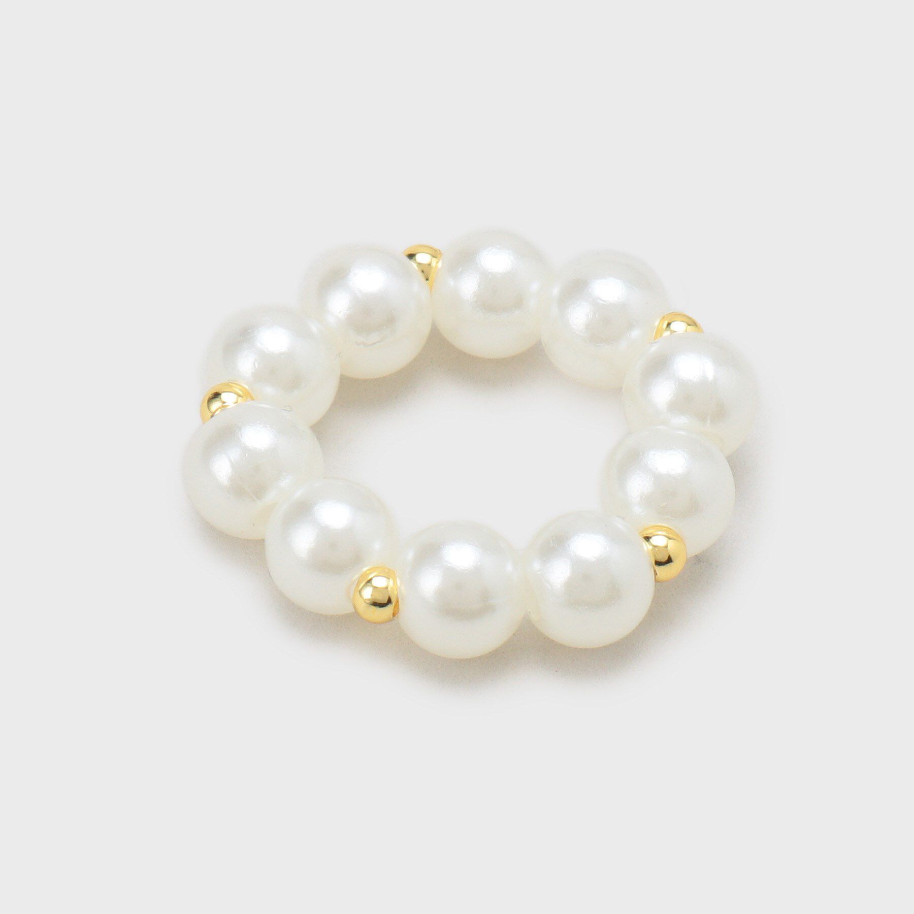 OPAQUE.CLIP「パール調リング付き刺繍スカーフ」|バンダナ・スカーフ|