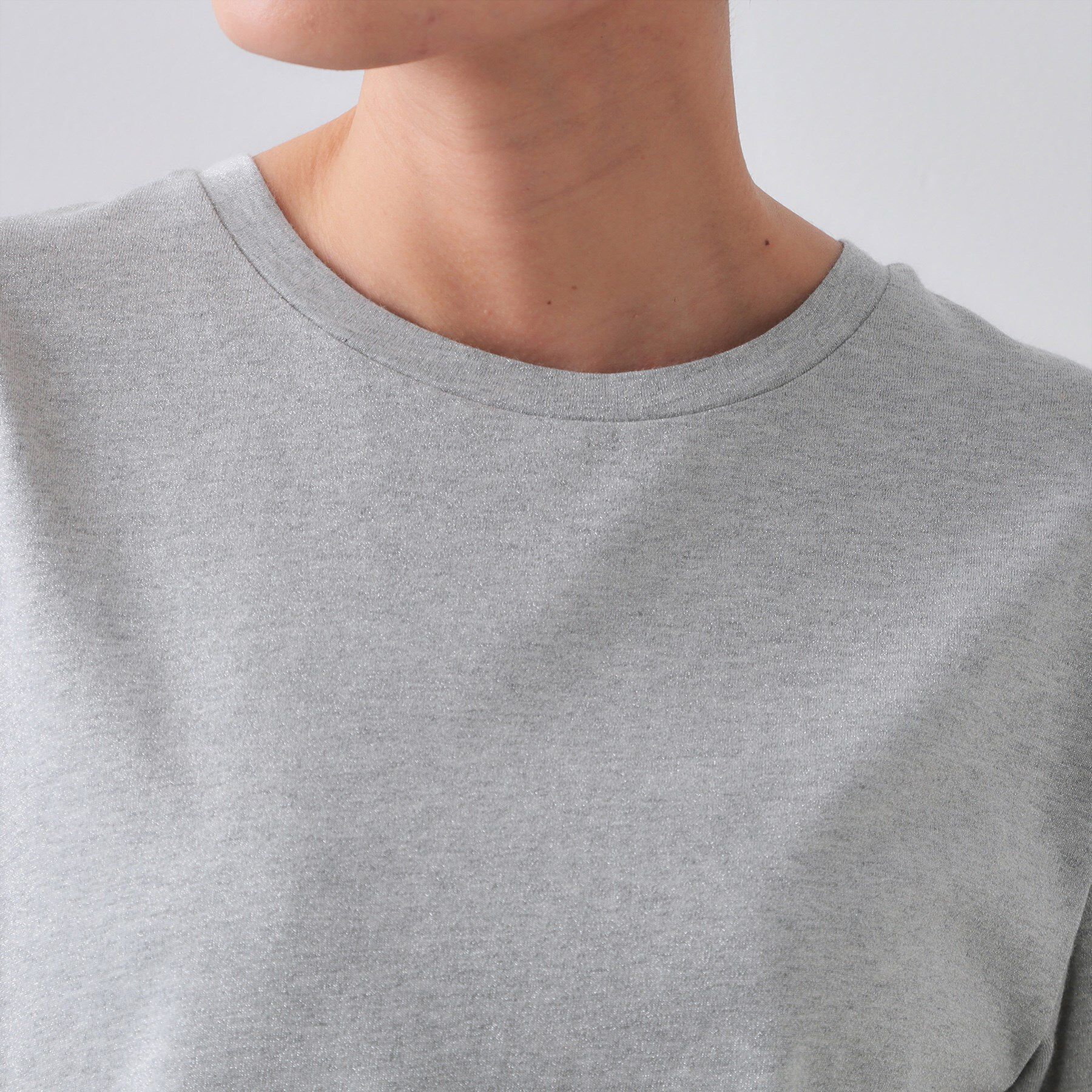 OPAQUE.CLIP「ラメベーシックTシャツ【洗濯機洗い可】」|Tシャツ・カットソー|