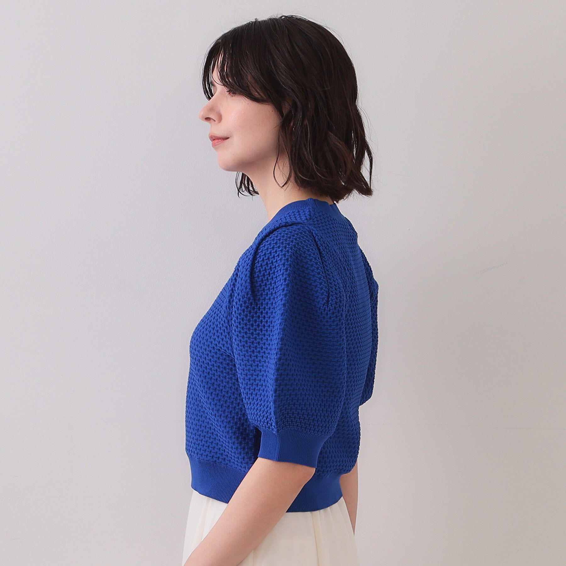 OPAQUE.CLIP「ぽこぽこパフスリーブニット【洗濯機洗い可/抗ピル】」|ニット・セーター|