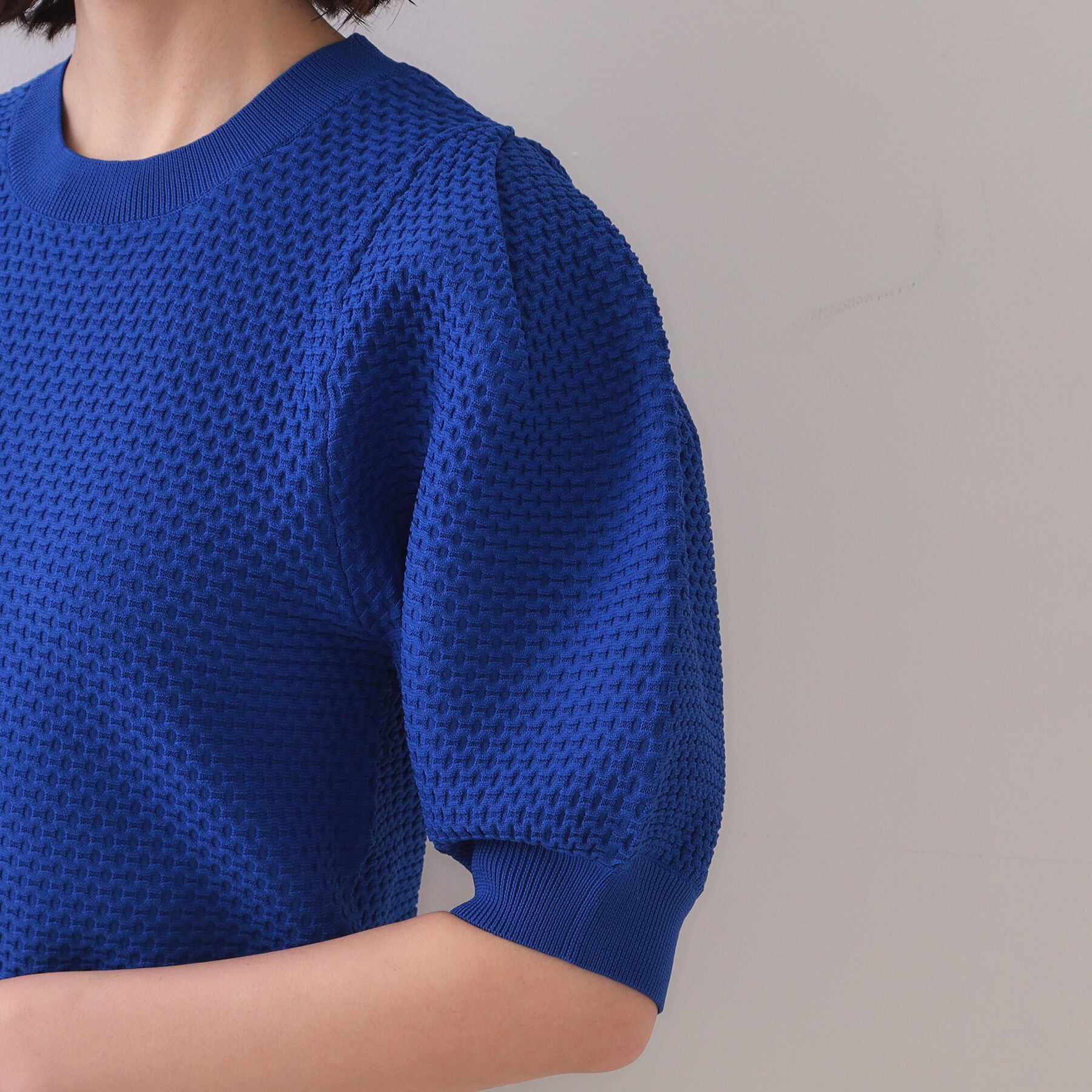 OPAQUE.CLIP「ぽこぽこパフスリーブニット【洗濯機洗い可/抗ピル】」|ニット・セーター|