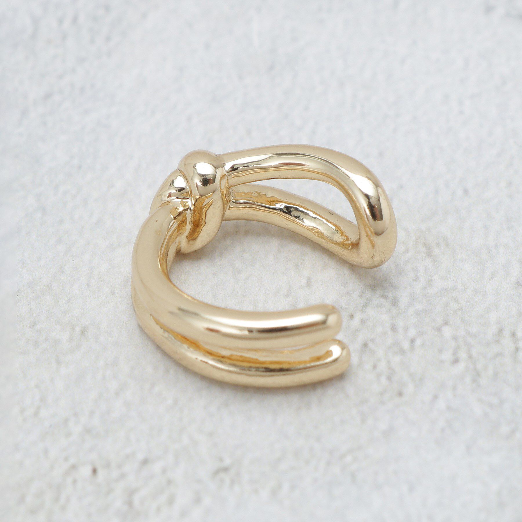 OPAQUE.CLIP「ビジュー&times;メタル 2個SETイヤカフ」|イヤリング|