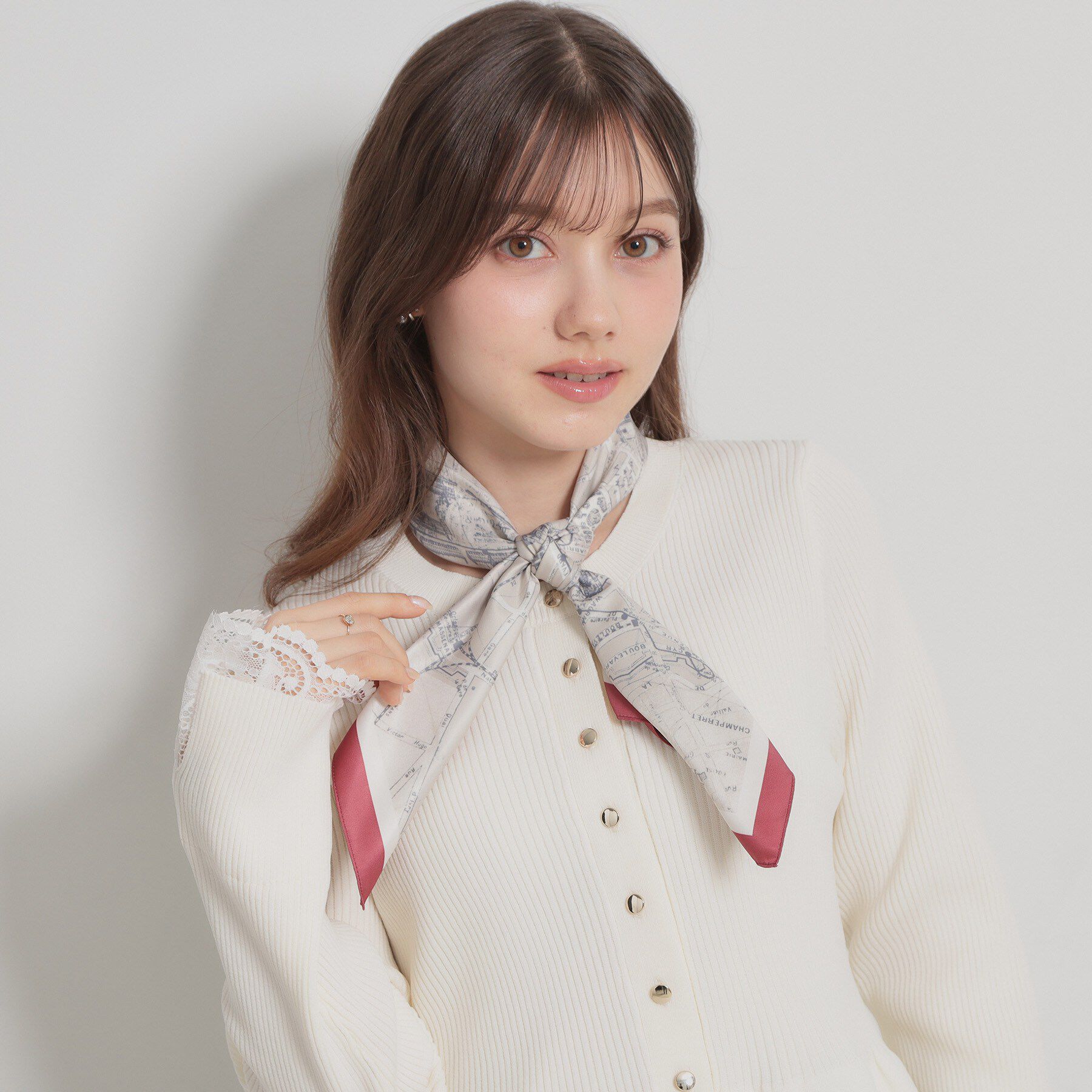 Couture broach「マップ柄スカーフ」|バンダナ・スカーフ|