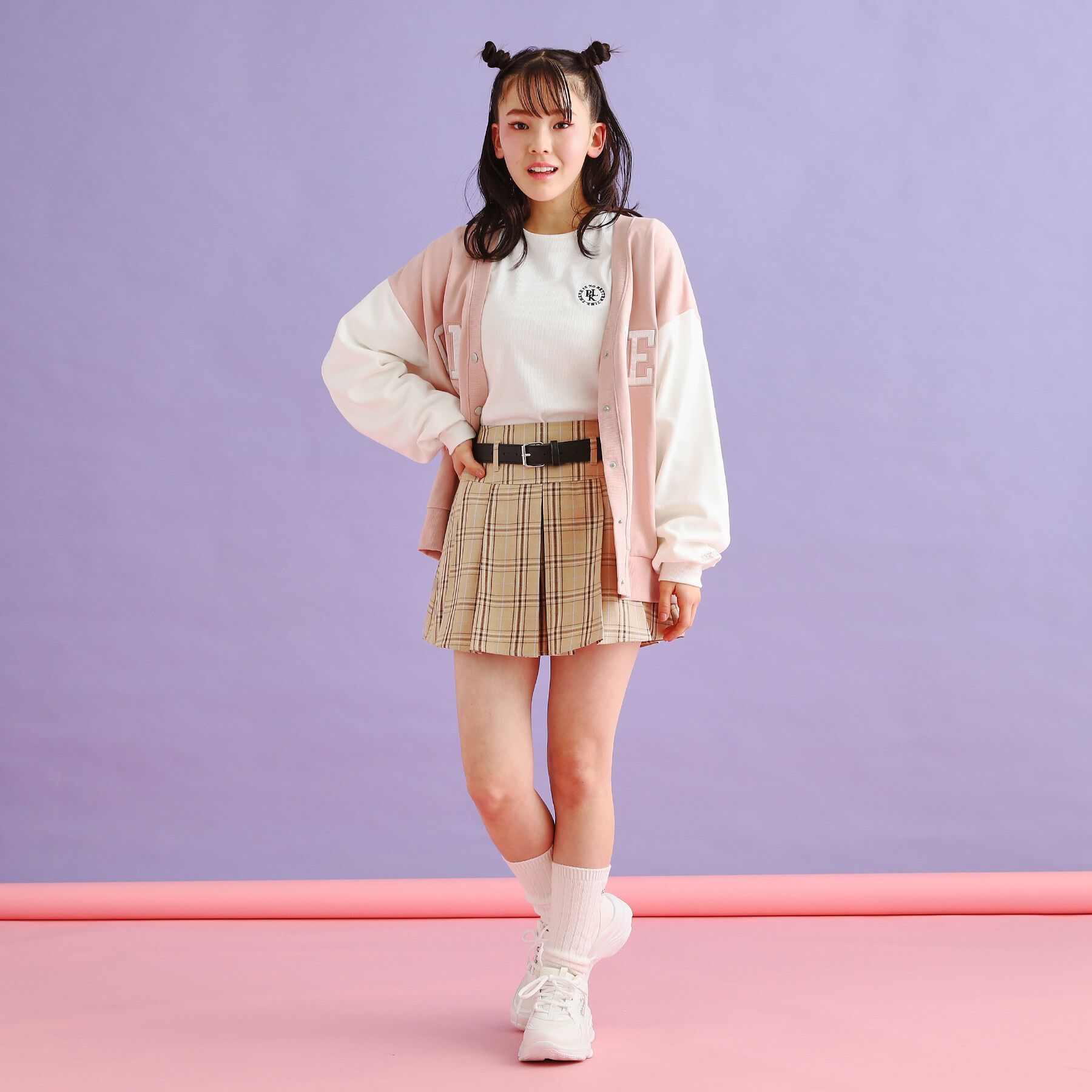 PINK-latte「◆ベルト付きプリーツスカート」|スカート|