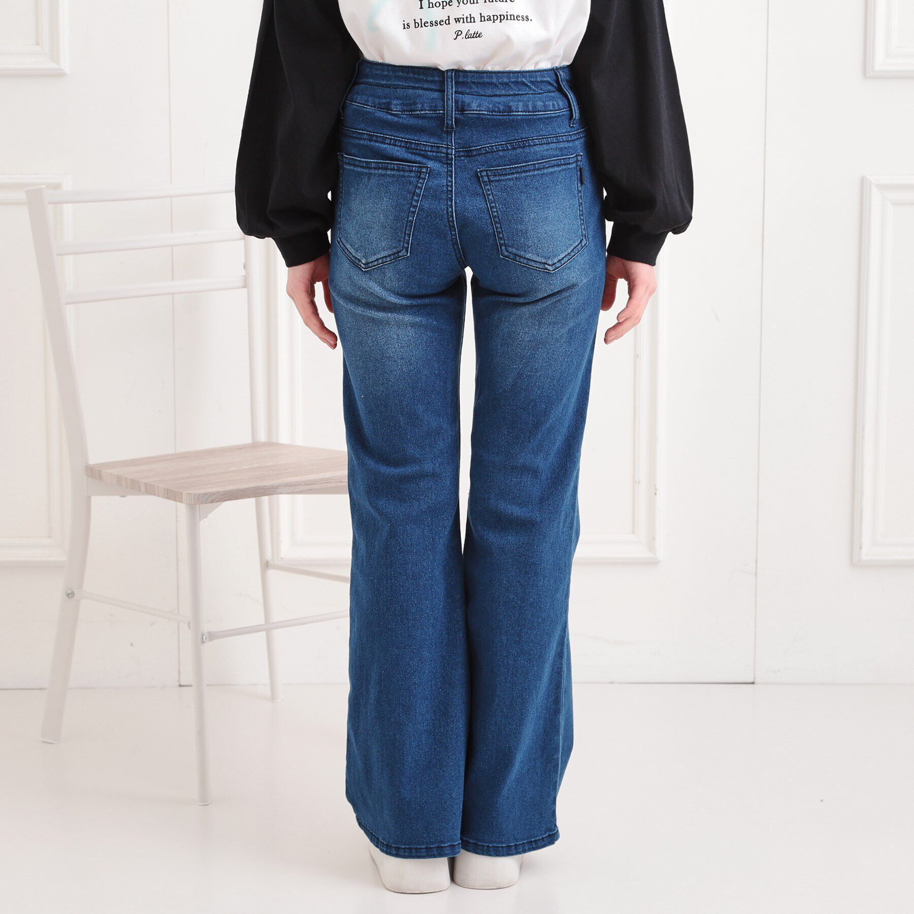 PINK-latte「セミフレアデニムパンツ」|その他|