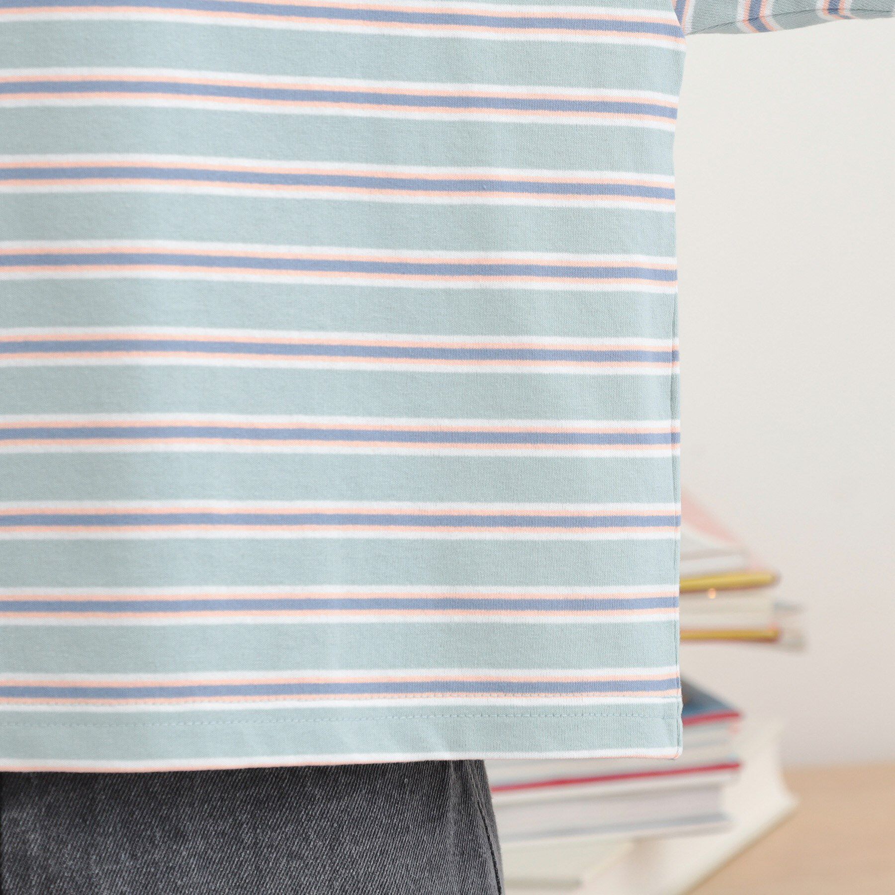 PINK-latte「◆クロップドボーダーTシャツ」|Tシャツ・カットソー|