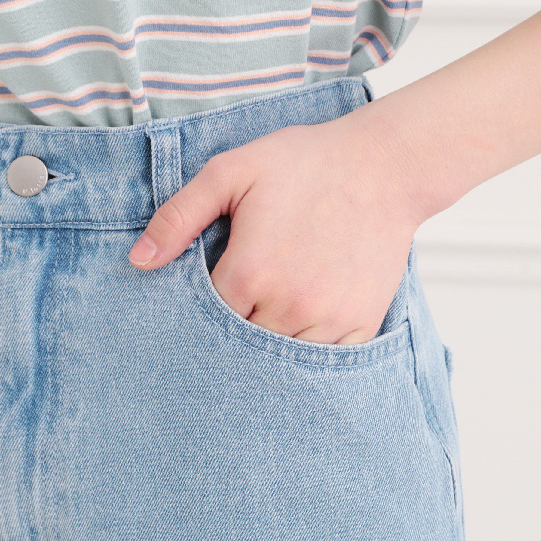 PINK-latte「膝ダメージデニムパンツ」|その他|