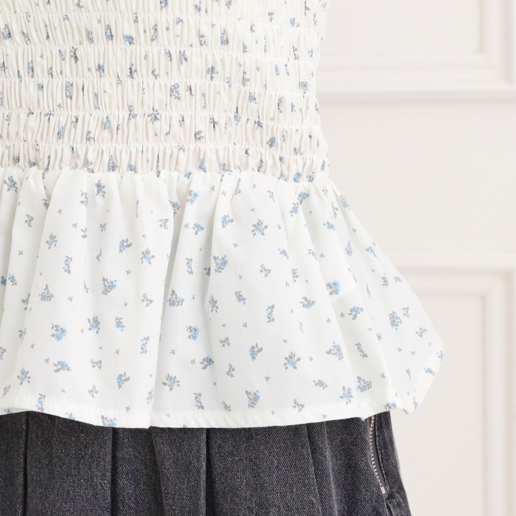 PINK-latte「2WAYシャーリングブラウス」|シャツ・ブラウス|