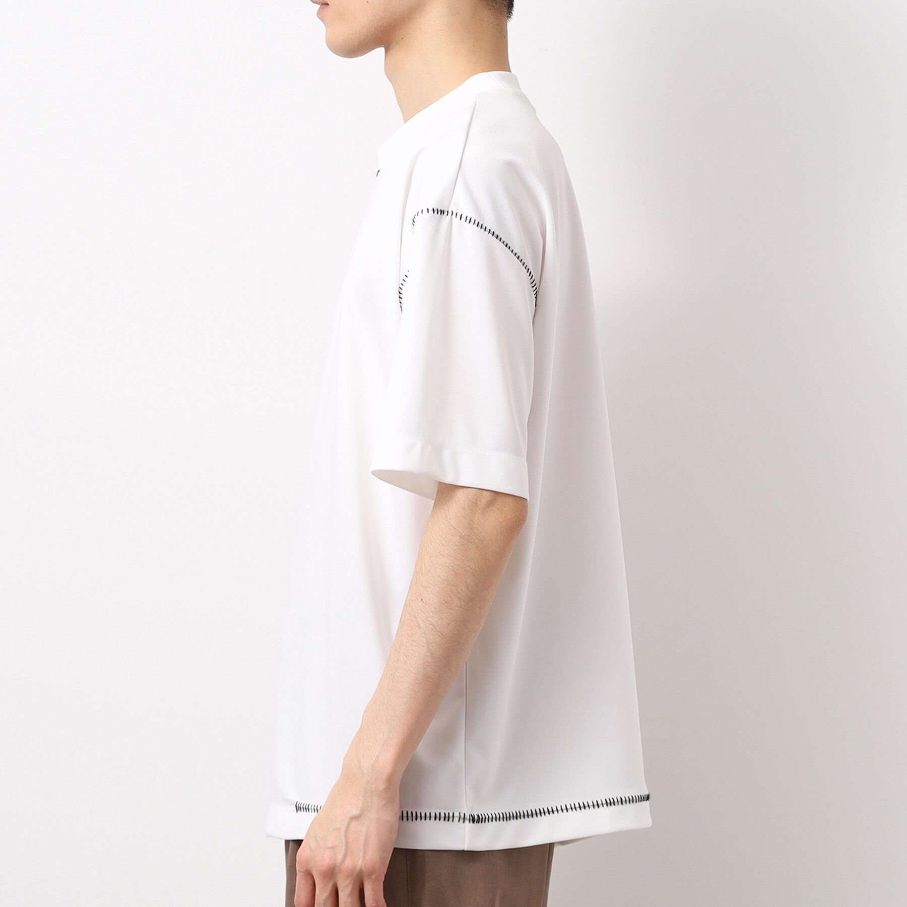 THE SHOP TK「ブランケットステッチ半袖Tシャツ」|Tシャツ・カットソー|