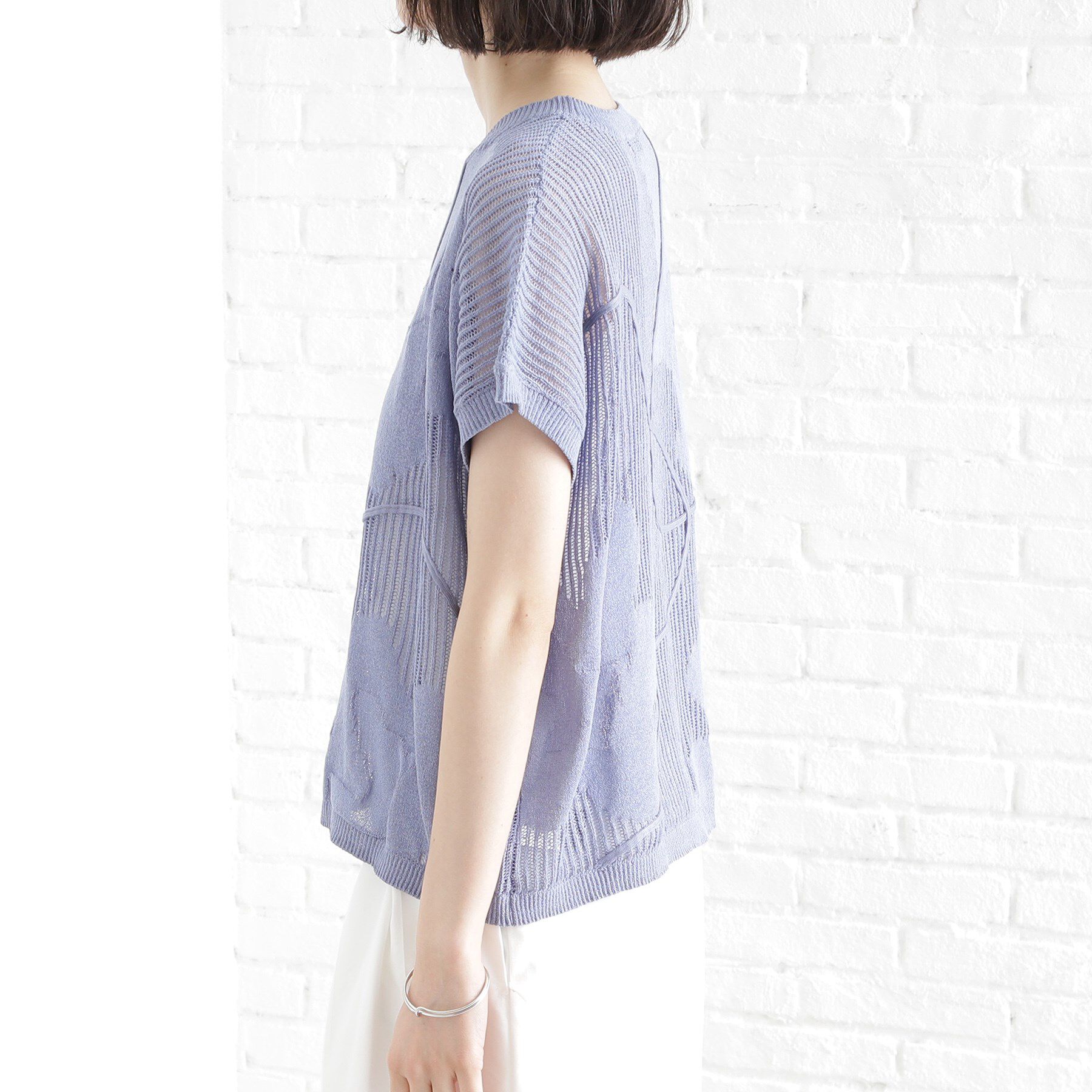 THE SHOP TK「コード刺繍シアーニット【洗える】」|ニット・セーター|