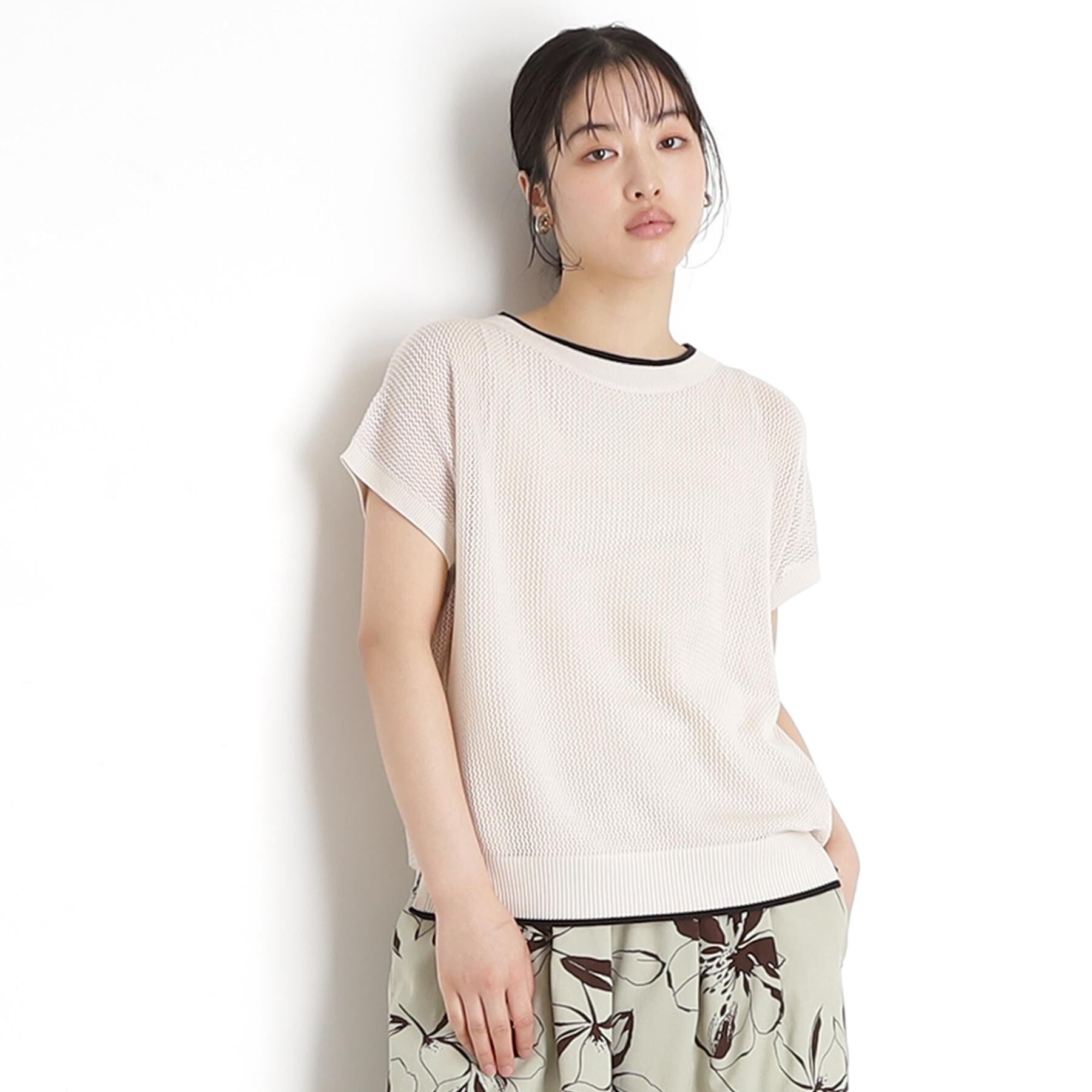 THE SHOP TK「フレンチスリーブメッシュニットタンクセット【洗える】」|その他|