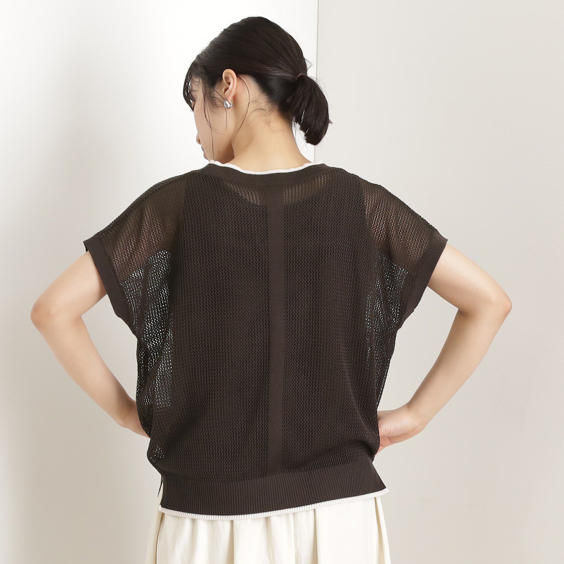 THE SHOP TK「フレンチスリーブメッシュニットタンクセット【洗える】」|その他|