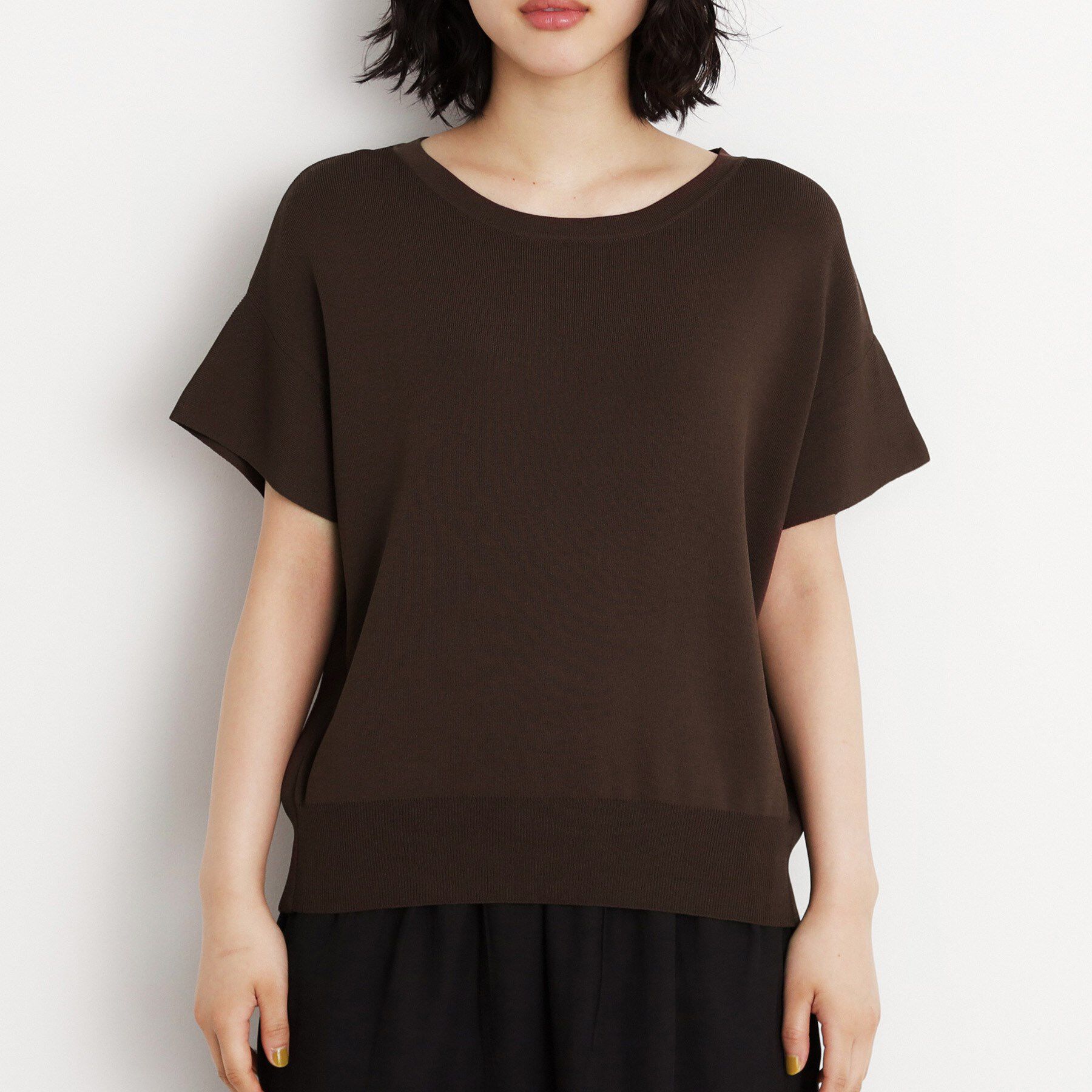 THE SHOP TK「さらさらフレアスリーブサマーニット【毛玉になりにくい/UV/洗濯機OK】」|ニット・セーター|