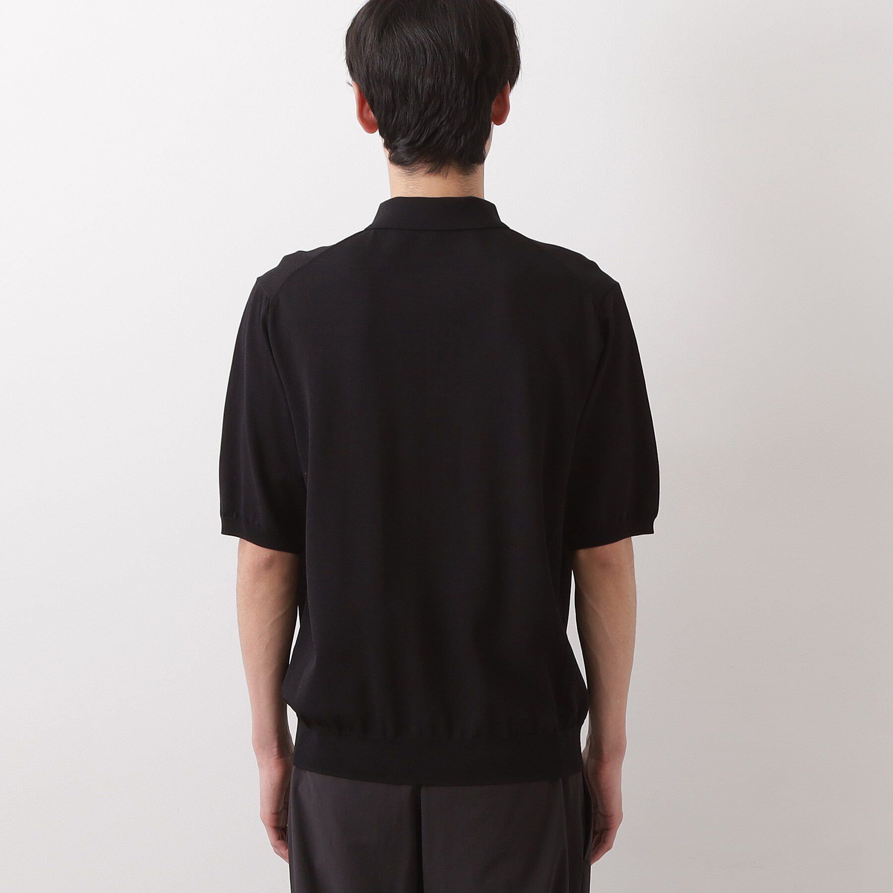 THE SHOP TK「《KURO》半袖ニットポロシャツ 接触冷感」|ポロシャツ|