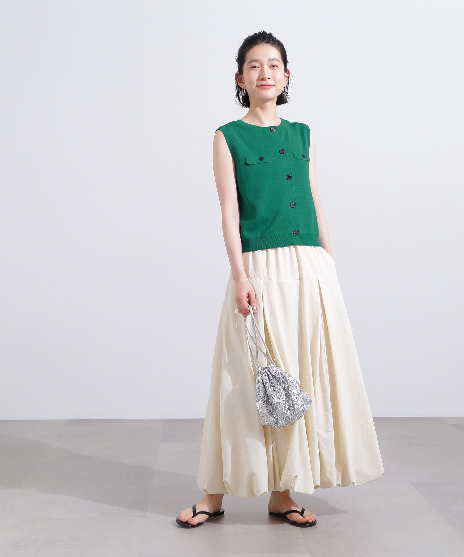  「切替タックバルーンスカート」|スカート|