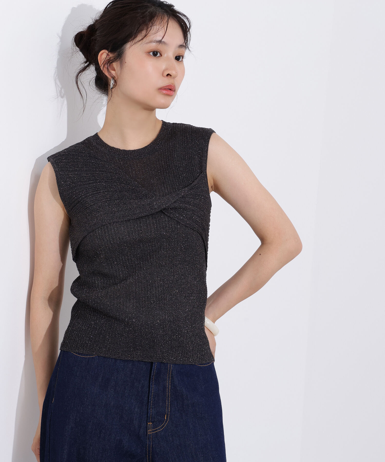  「フロントツイストリブニット」|ニット・セーター|