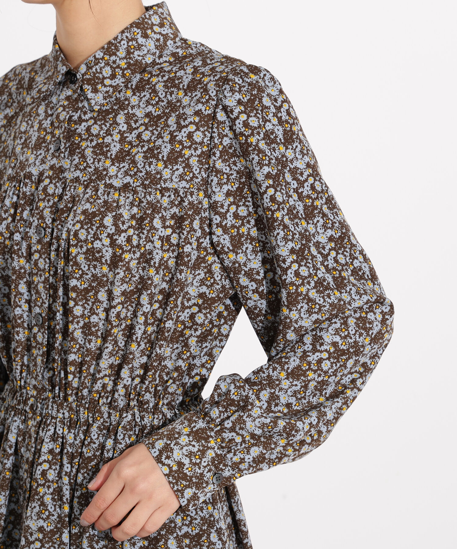  「ヴィンテージフラワーシャツワンピース」|ワンピース|