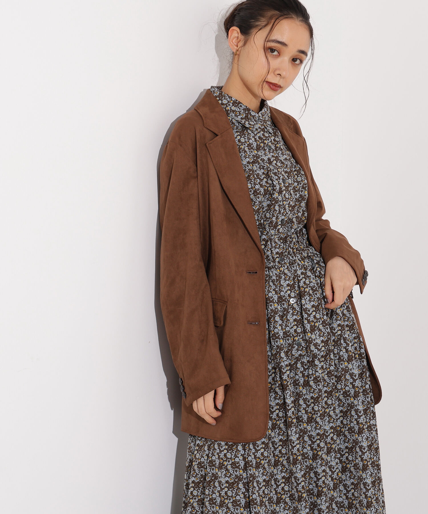  「ヴィンテージフラワーシャツワンピース」|ワンピース|