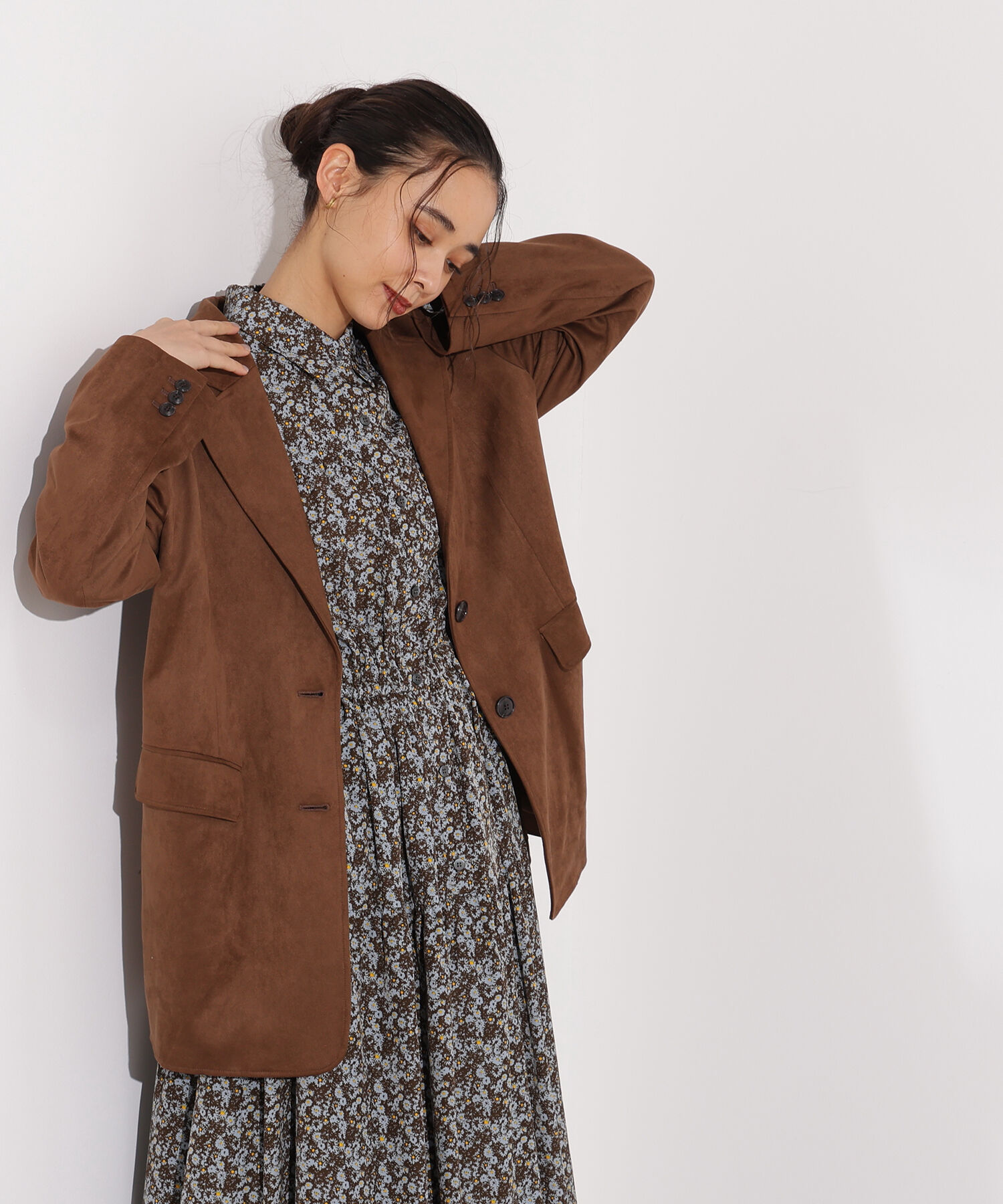  「ヴィンテージフラワーシャツワンピース」|ワンピース|