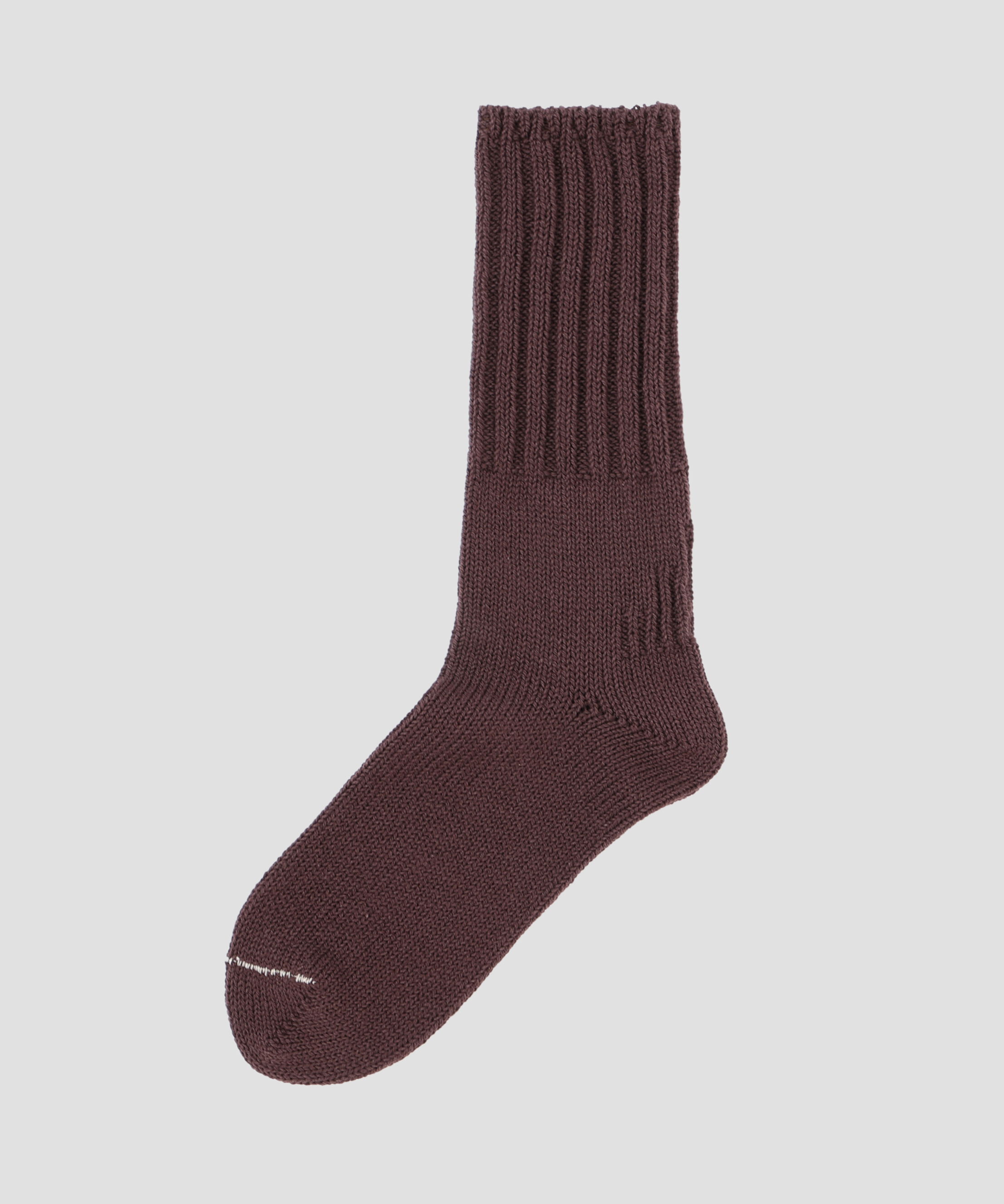 MHL.「RECYCLED COTTON RIB SOCKS」|ソックス|BROWN