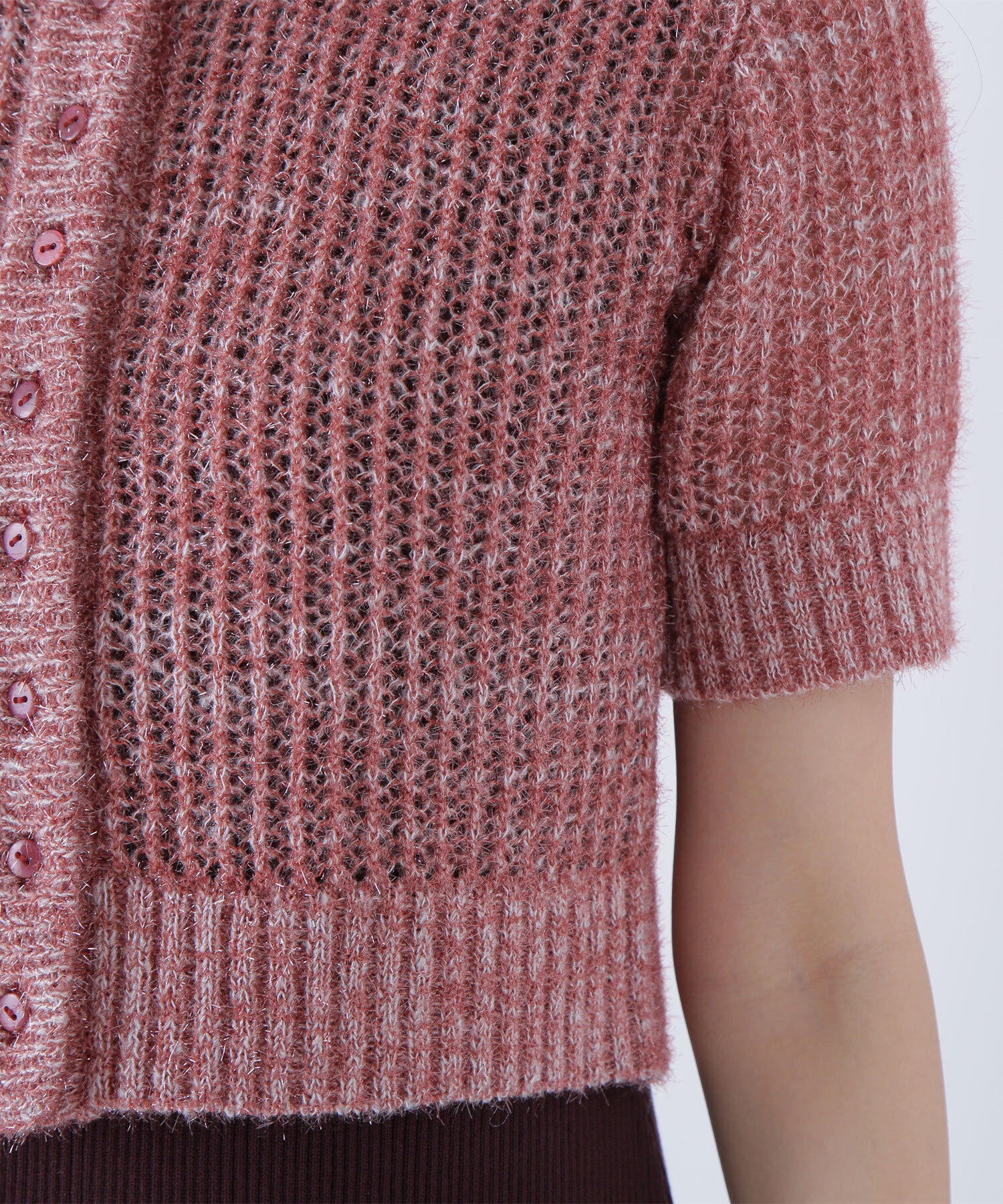  「フィルムラメカーデセットニットワンピース」|ワンピース|