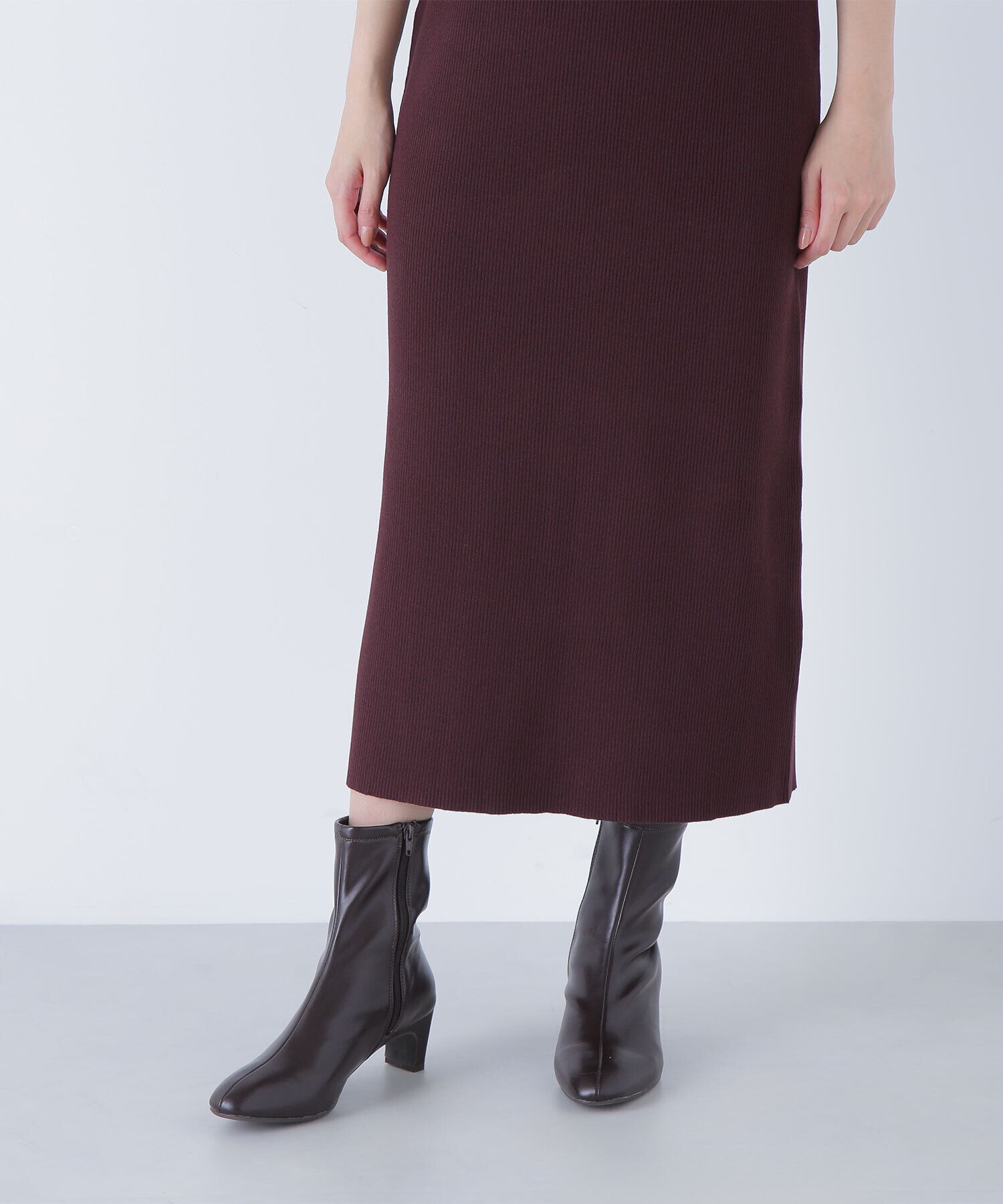  「フィルムラメカーデセットニットワンピース」|ワンピース|