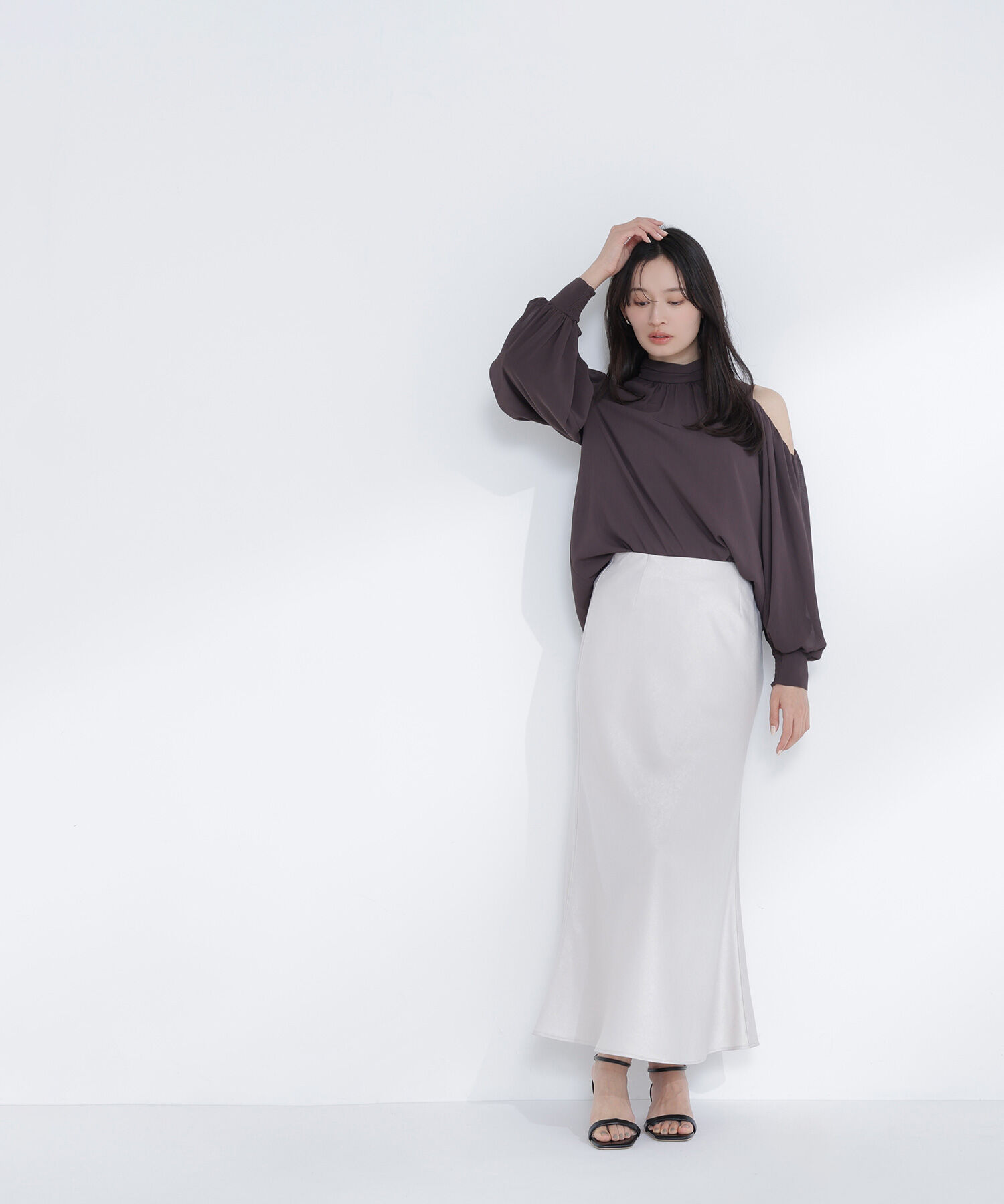  「バイアスサテンナロースカート」|スカート|