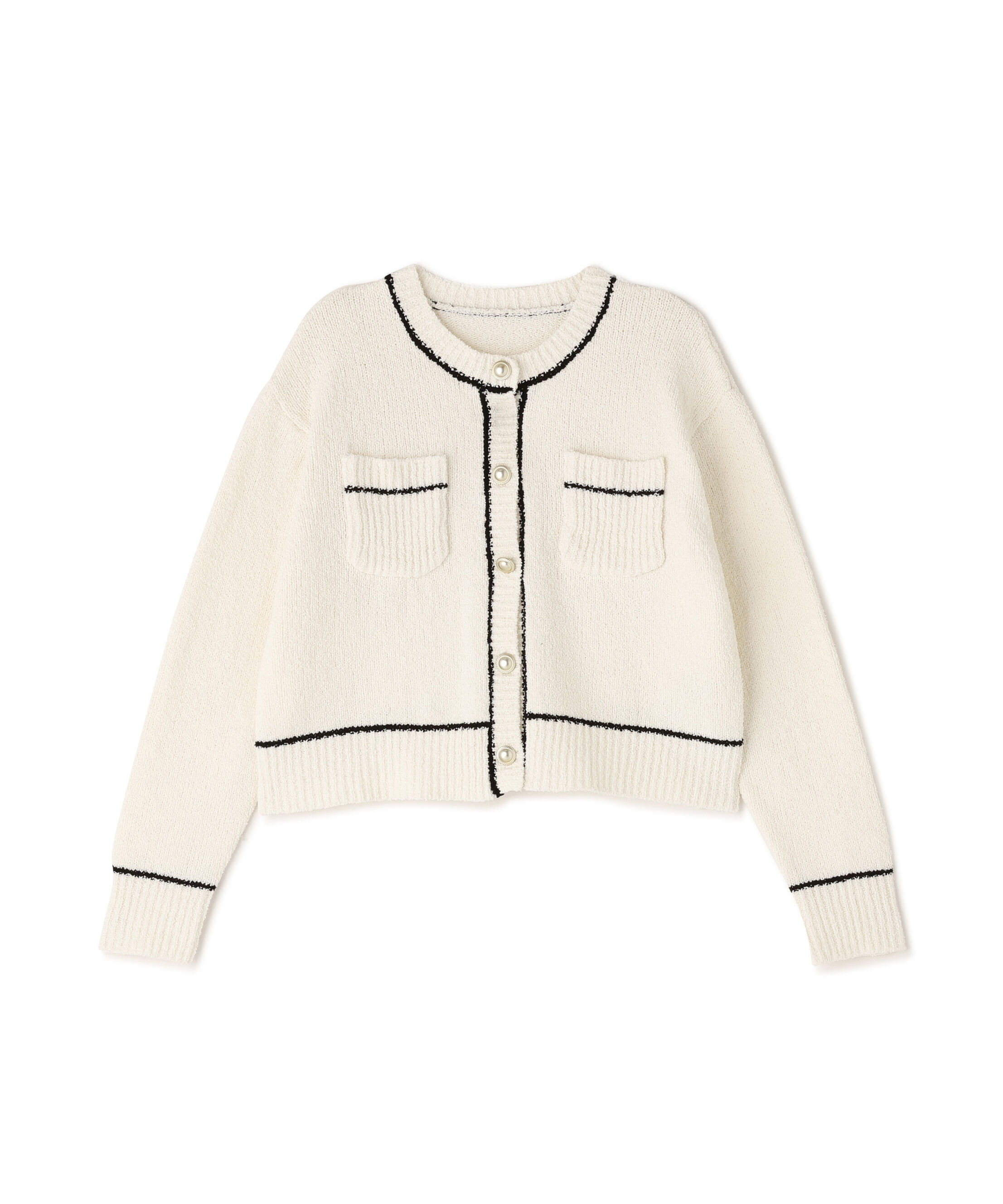  「〈N.〉バイカラーラインポケットカーディガン」|ニット・セーター|