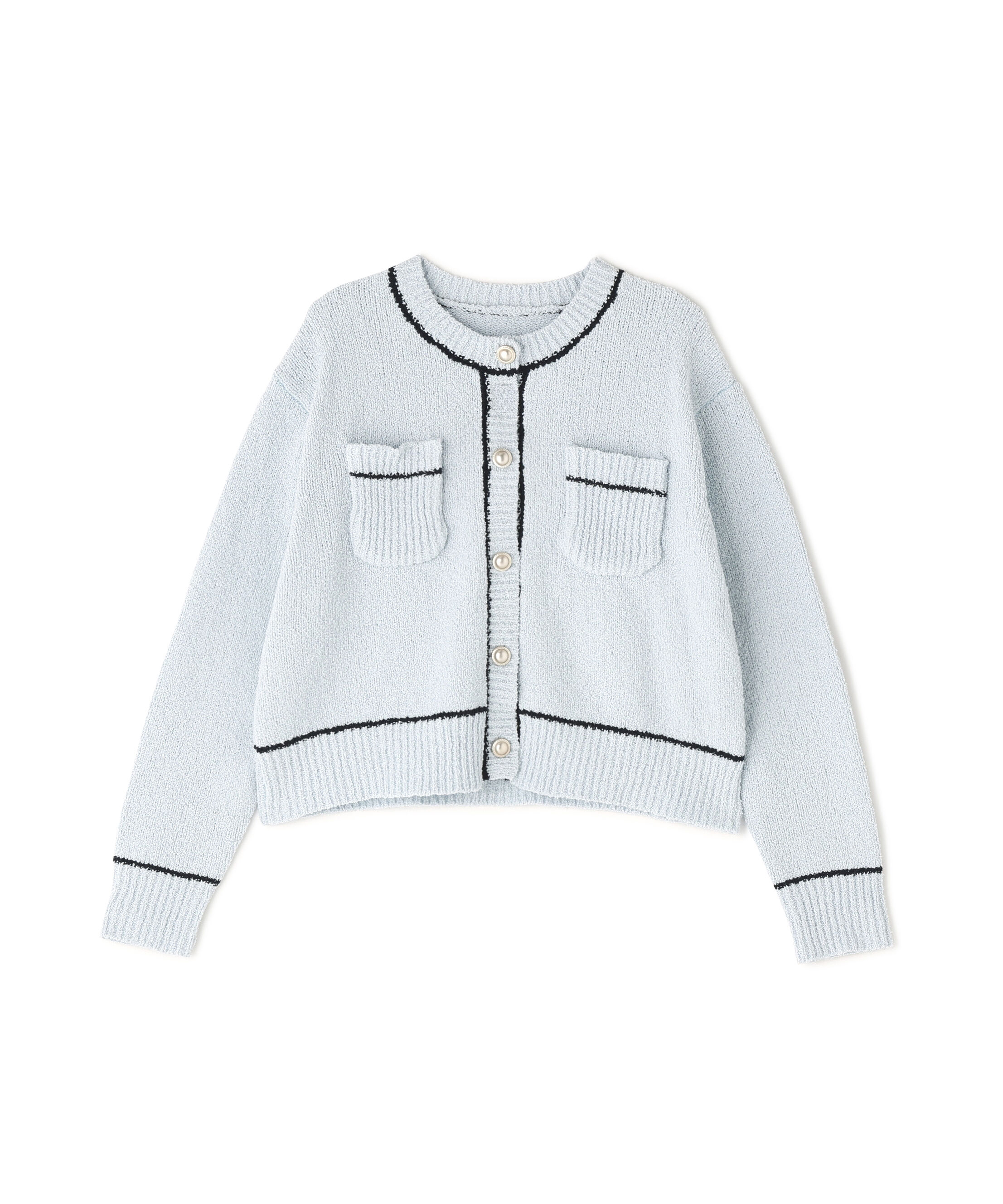  「〈N.〉バイカラーラインポケットカーディガン」|ニット・セーター|