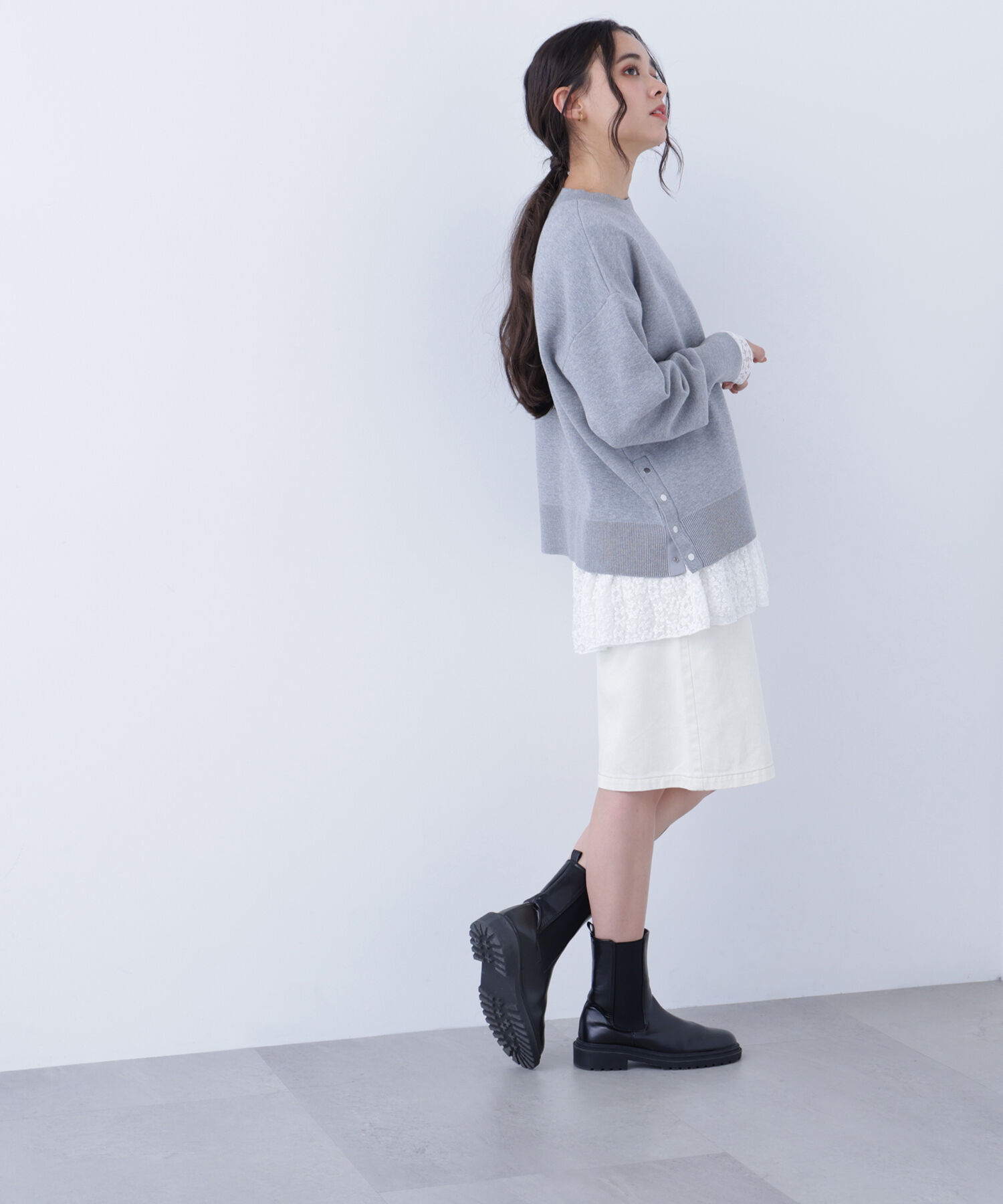  「〈N.〉サイドスリットボクシーニット」|ニット・セーター|