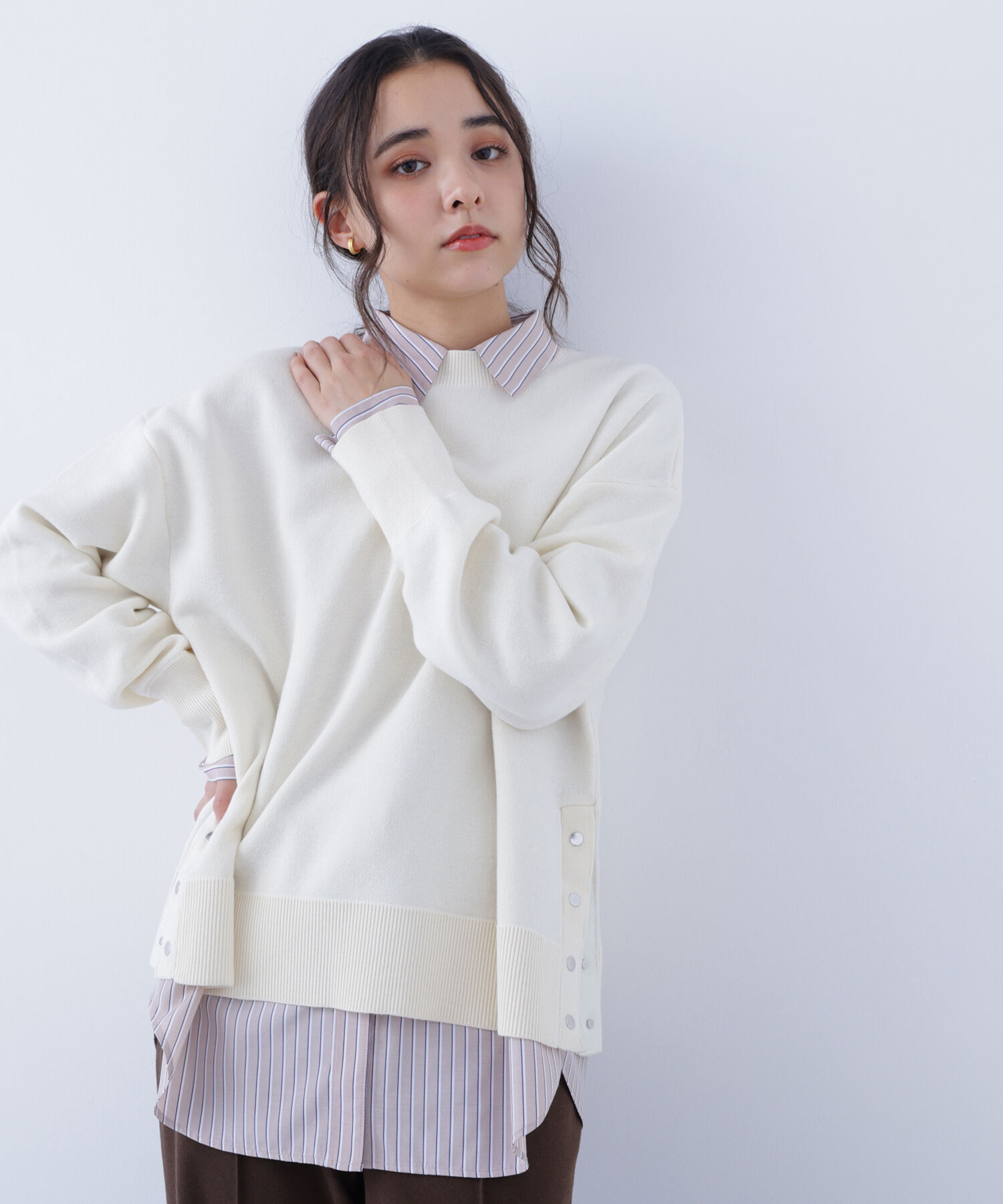  「〈N.〉サイドスリットボクシーニット」|ニット・セーター|