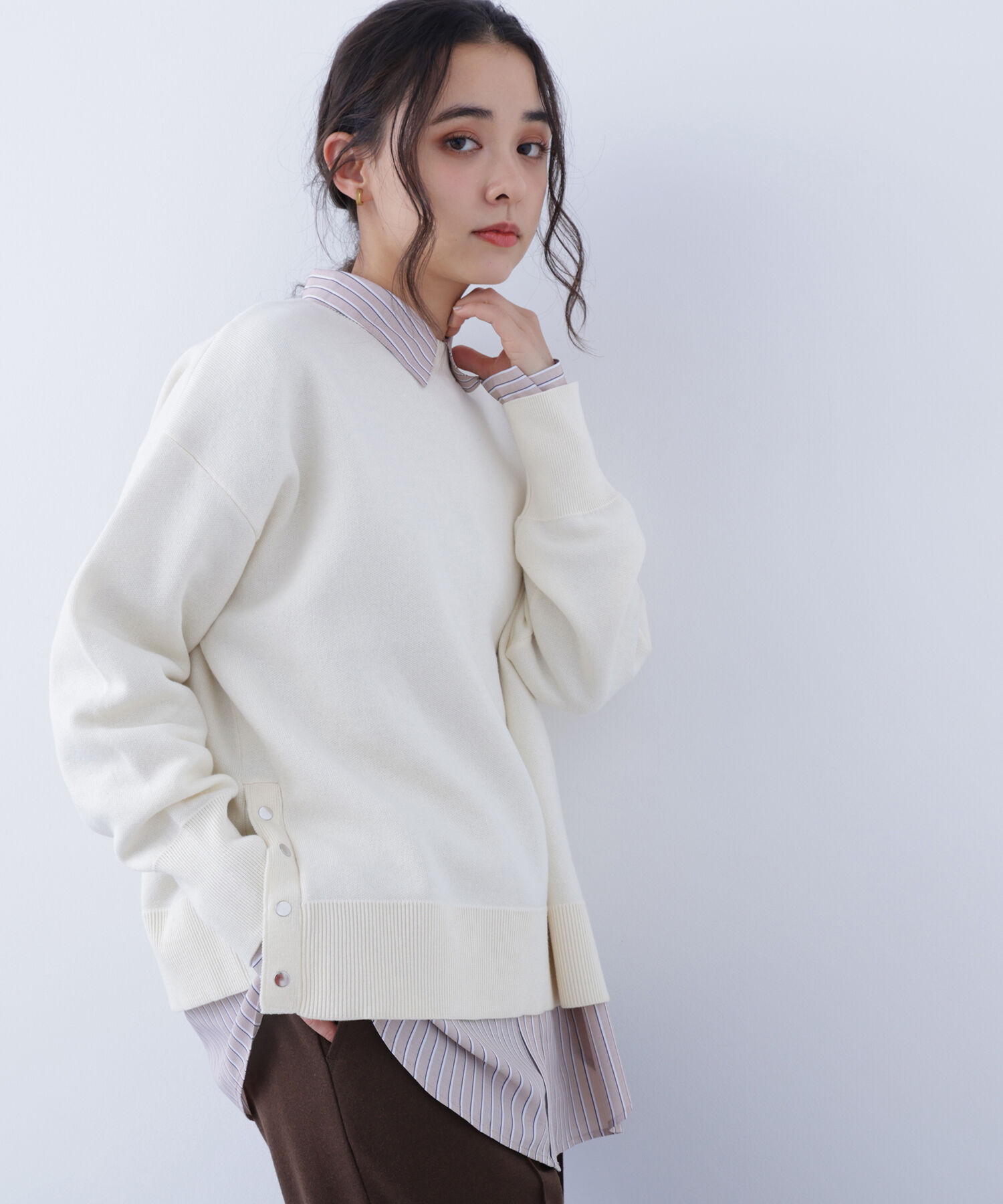  「〈N.〉サイドスリットボクシーニット」|ニット・セーター|